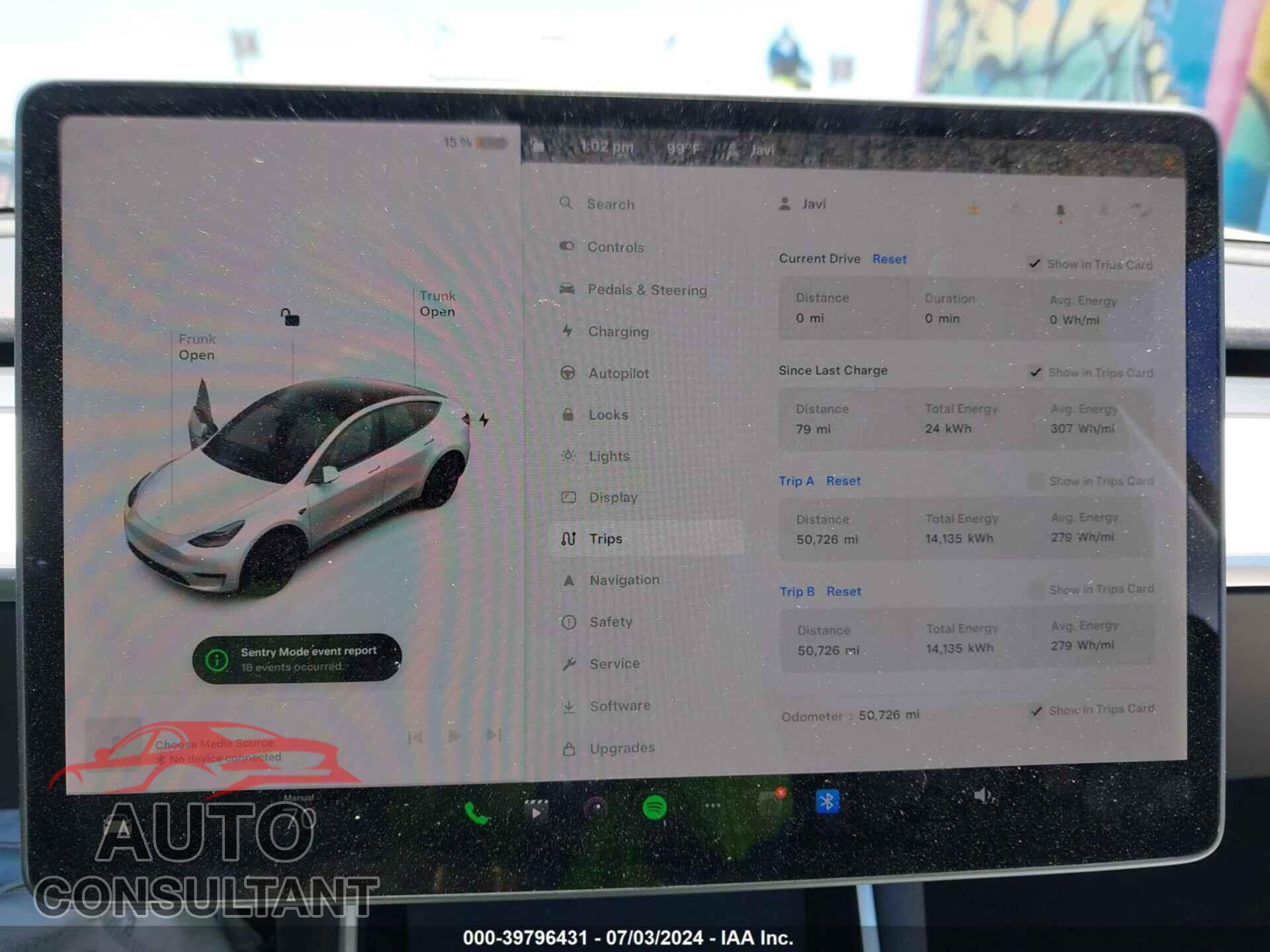 TESLA MODEL Y 2020 - 5YJYGDEE4LF058564
