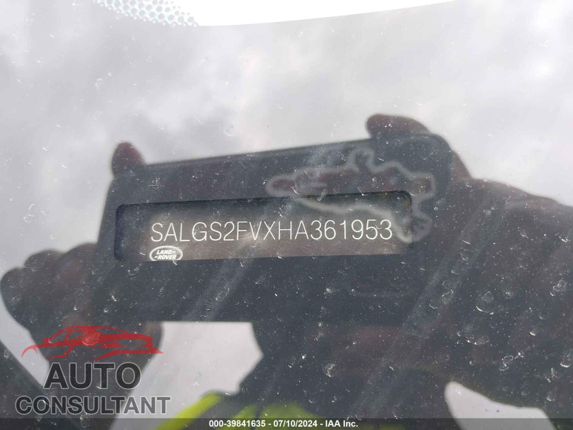 LAND ROVER RANGE ROVER 2017 - SALGS2FVXHA361953