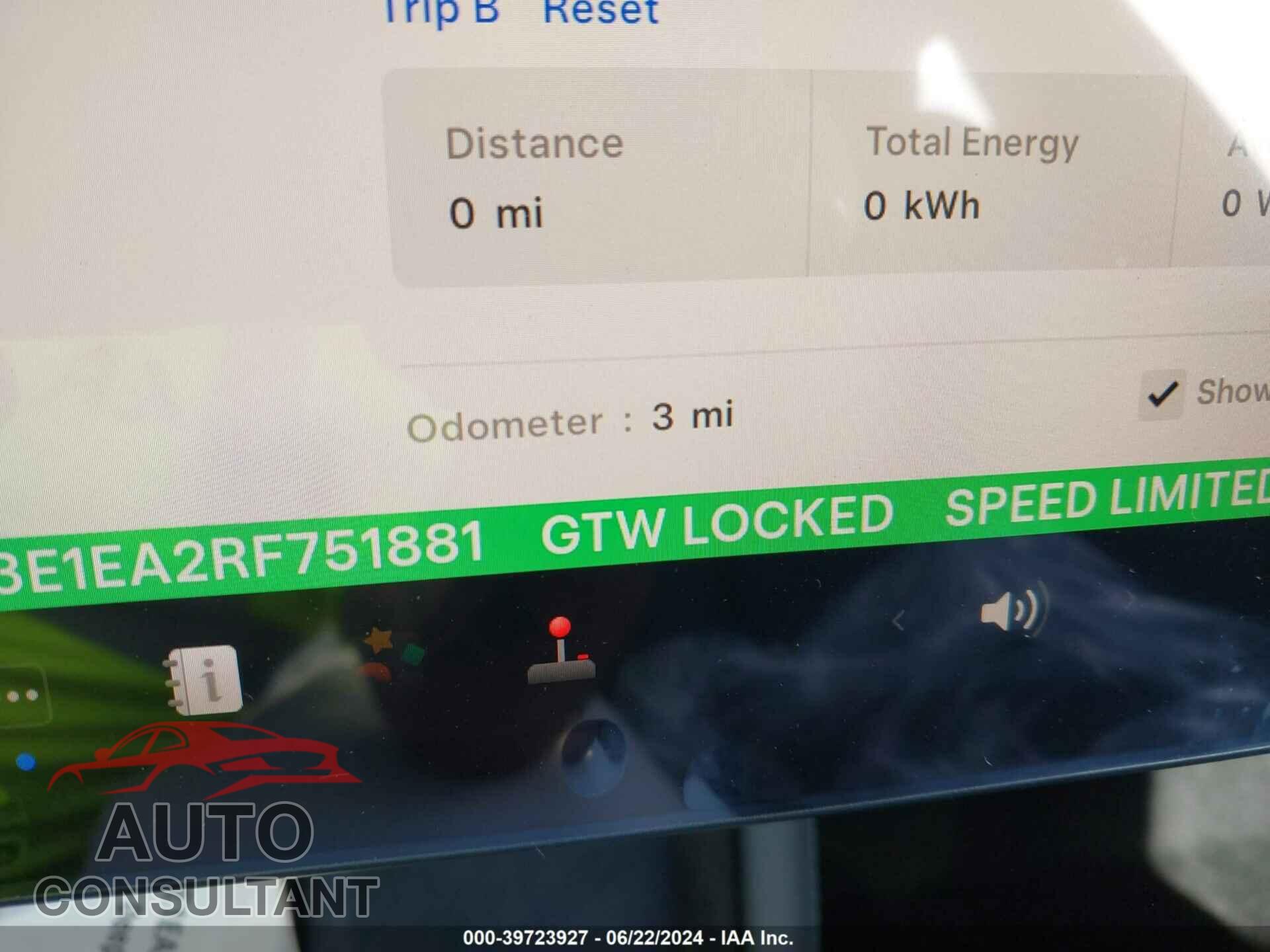 TESLA MODEL 3 2024 - 5YJ3E1EA2RF751881