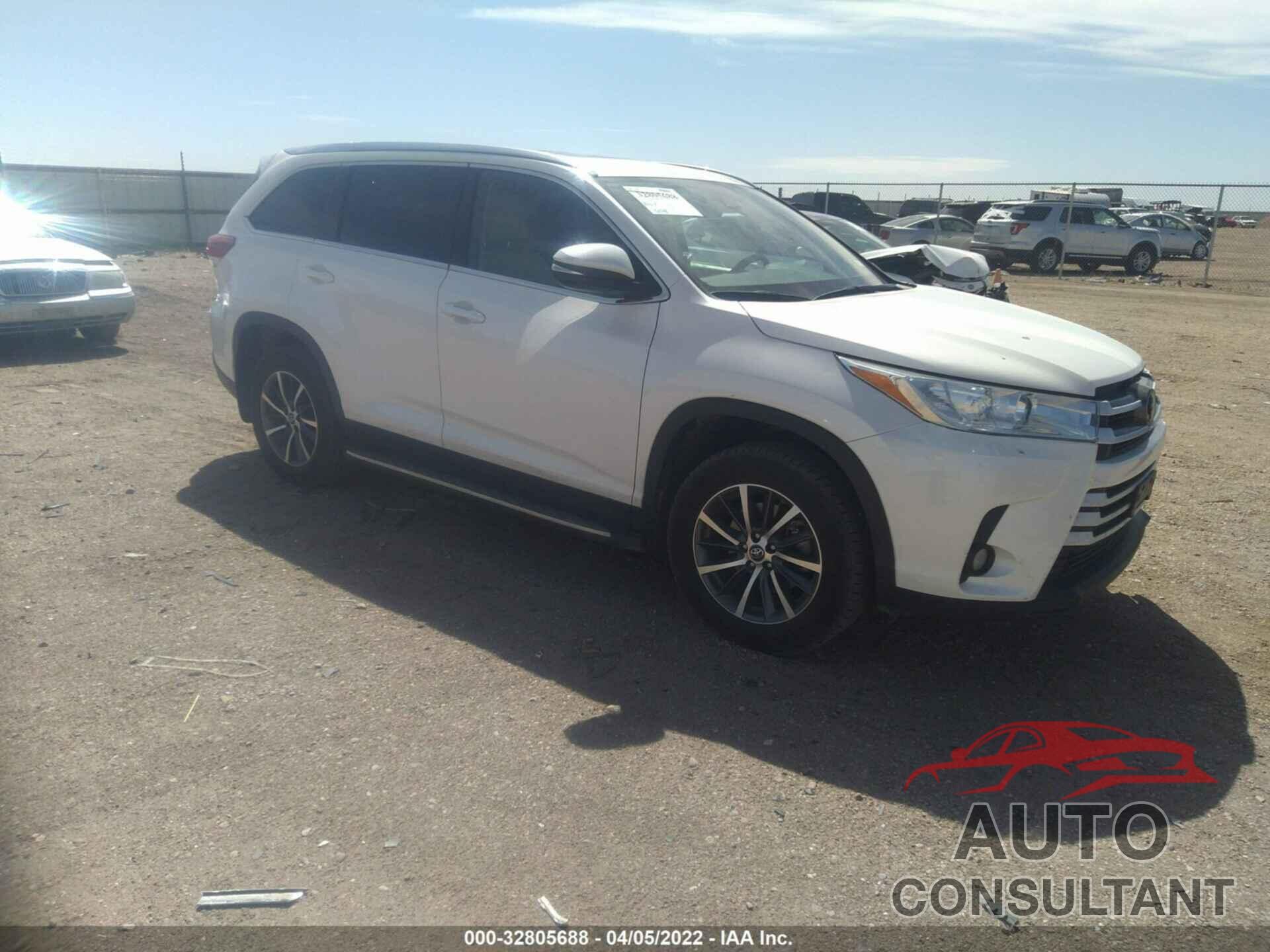 TOYOTA HIGHLANDER 2019 - 5TDKZRFH1KS565521