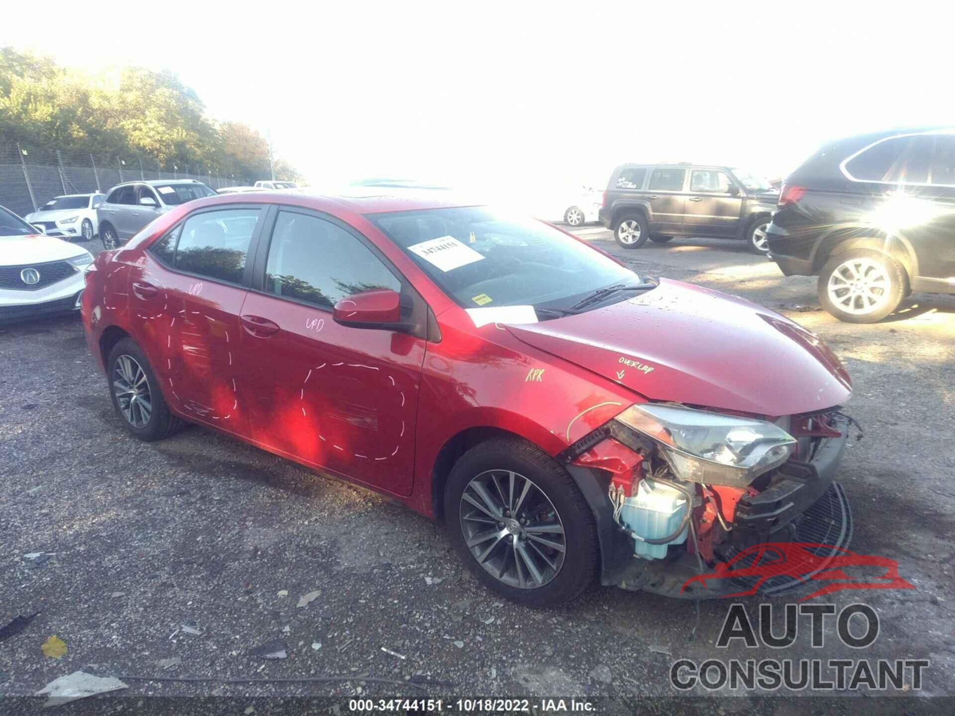 TOYOTA COROLLA 2016 - 2T1BURHE1GC636279