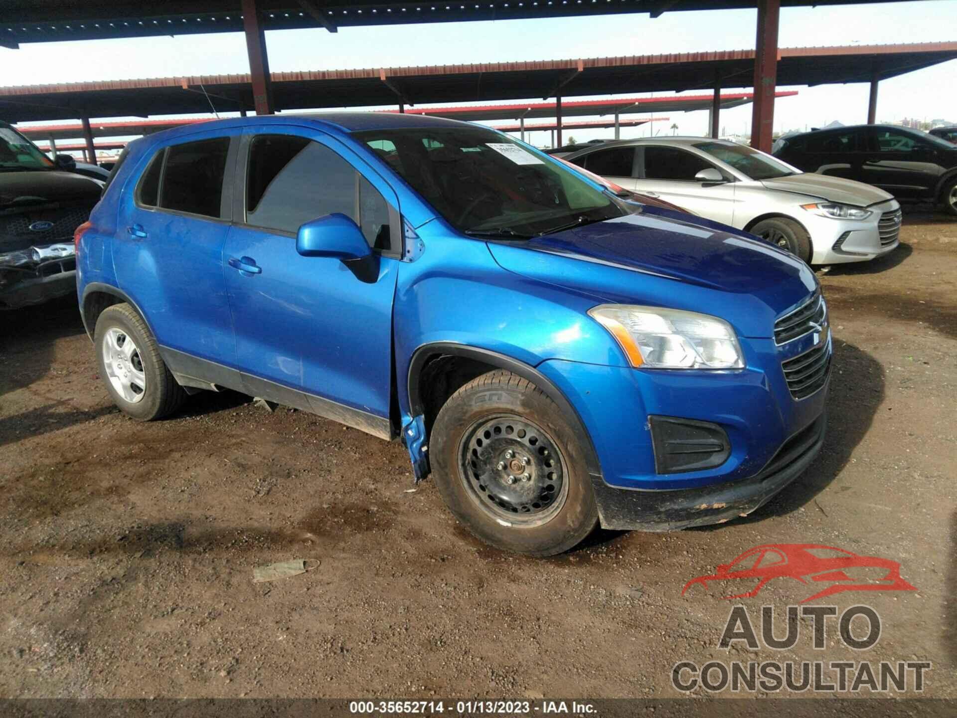 CHEVROLET TRAX 2016 - KL7CJKSB2GB663067