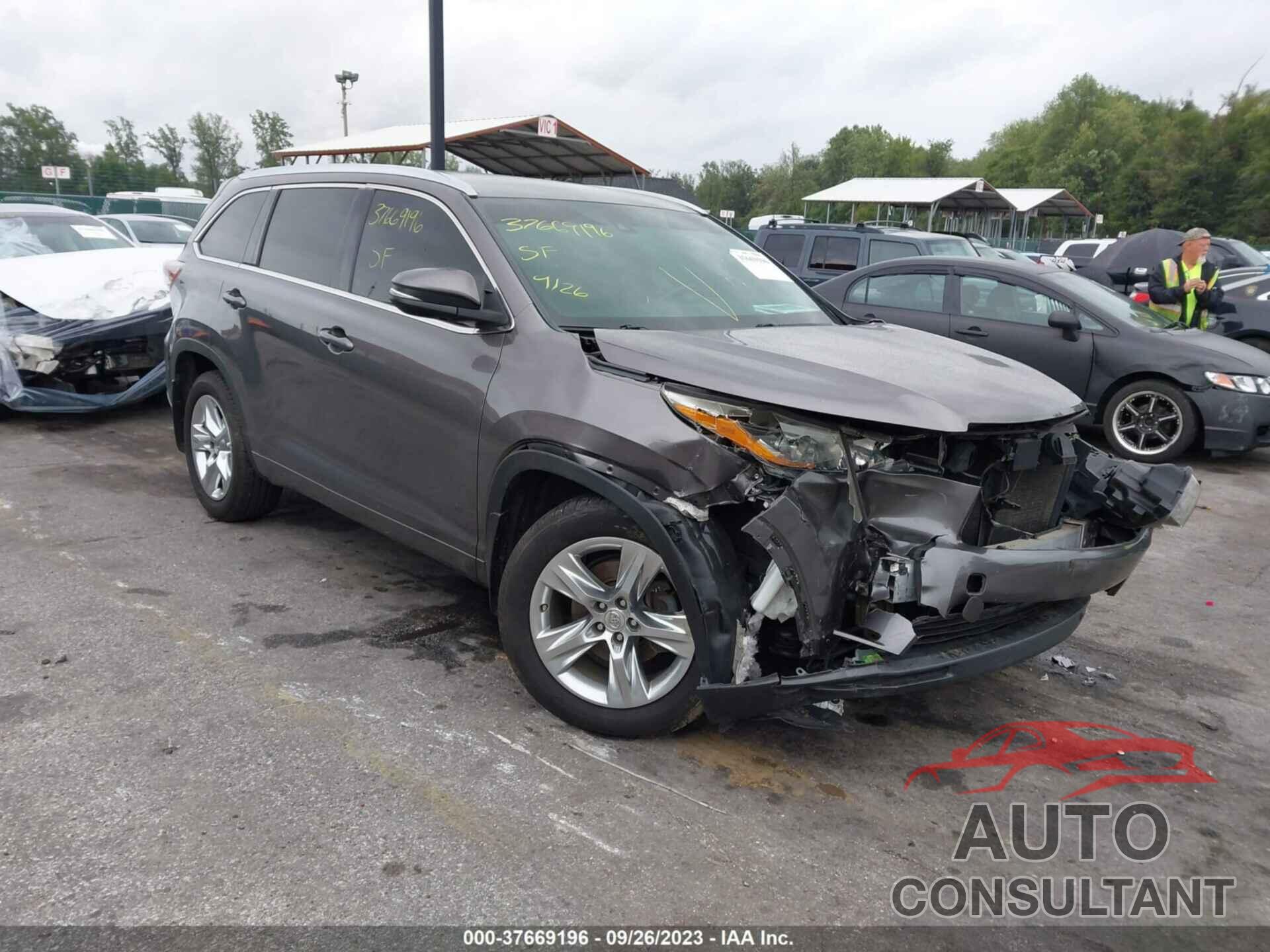 TOYOTA HIGHLANDER 2015 - 5TDDKRFH1FS167230