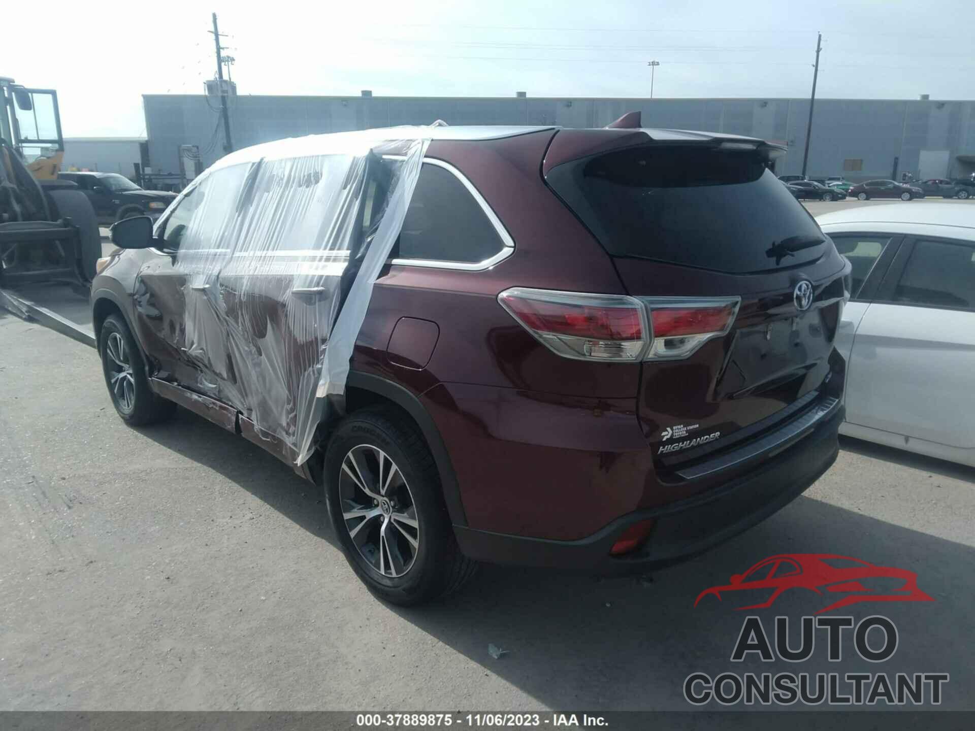 TOYOTA HIGHLANDER 2016 - 5TDKKRFH5GS121277