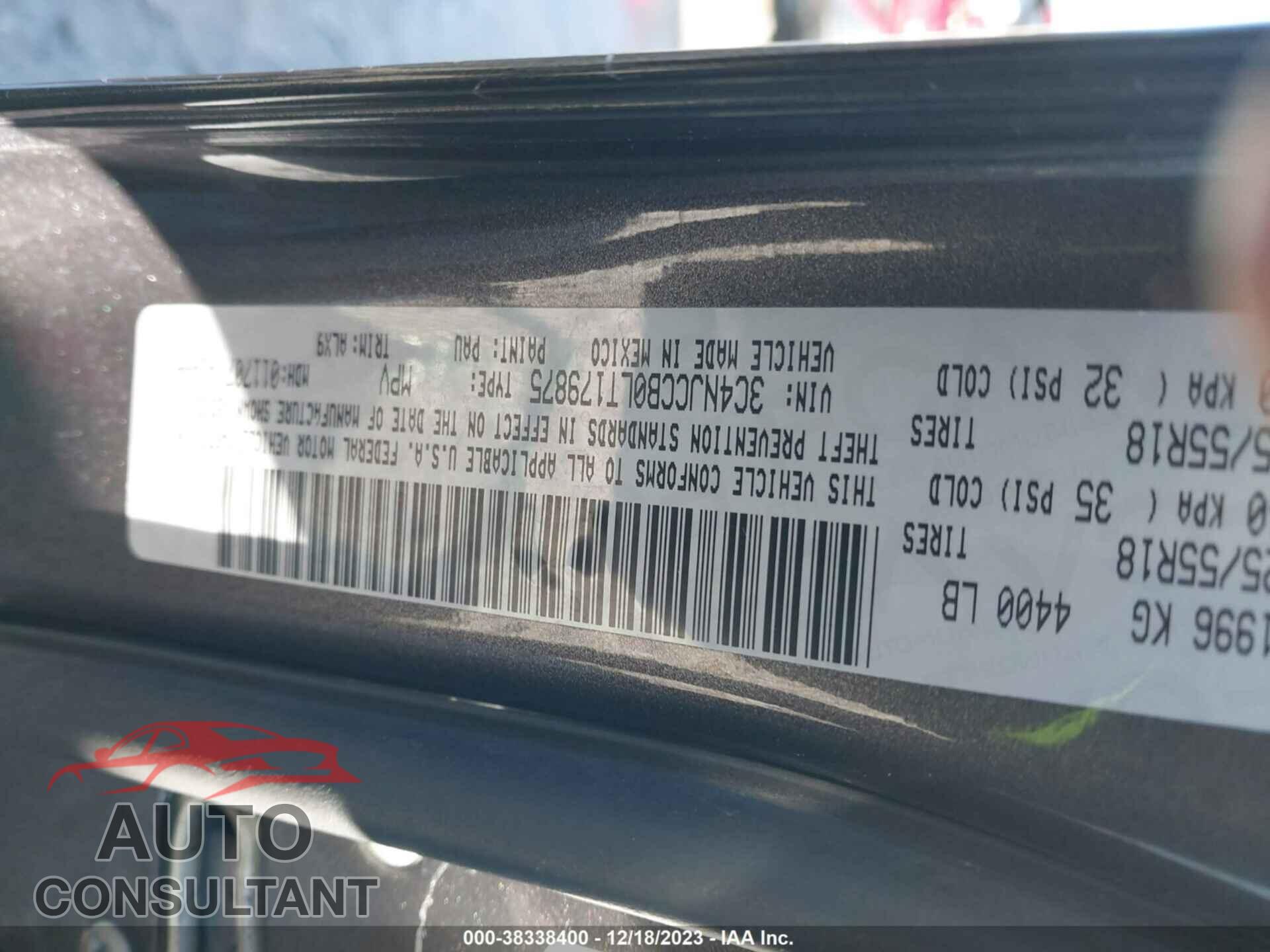 JEEP COMPASS 2020 - 3C4NJCCB0LT179875