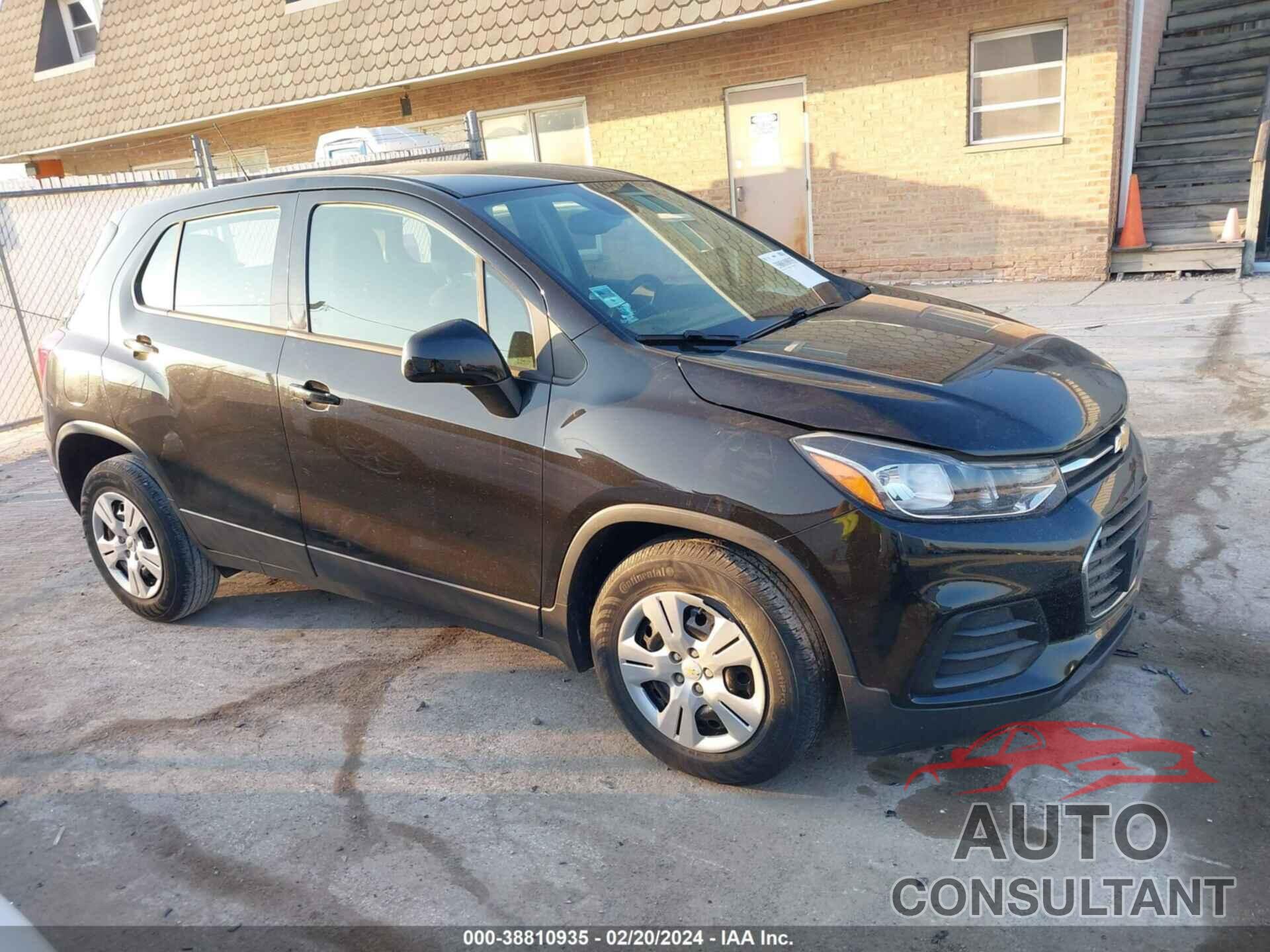 CHEVROLET TRAX 2017 - 3GNCJKSBXHL220711