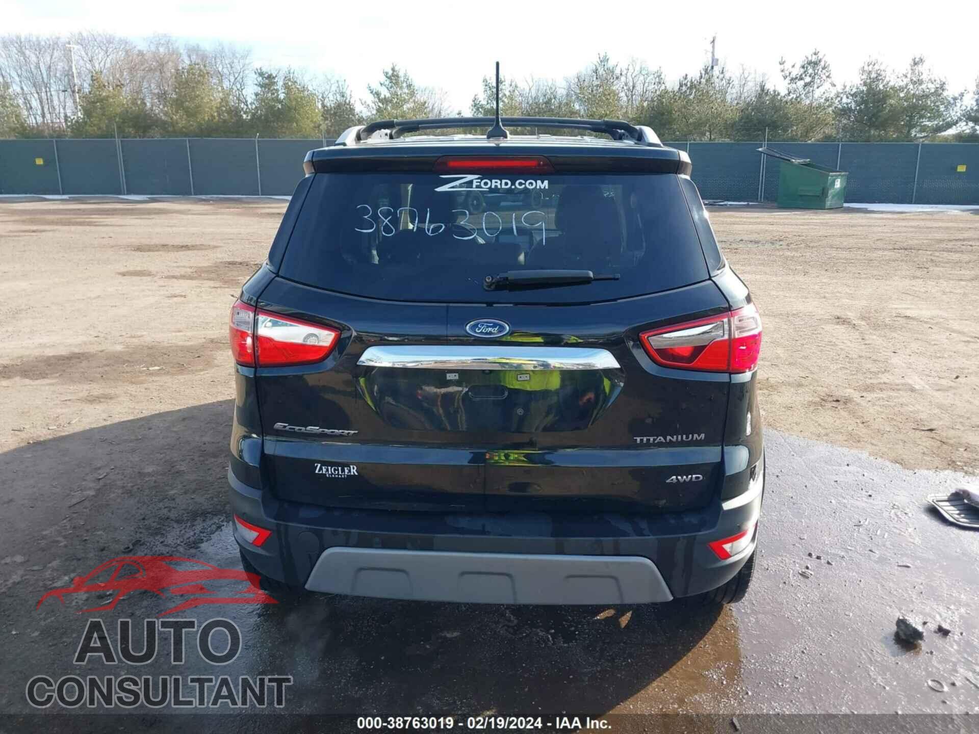 FORD ECOSPORT 2019 - MAJ6S3KL0KC283293