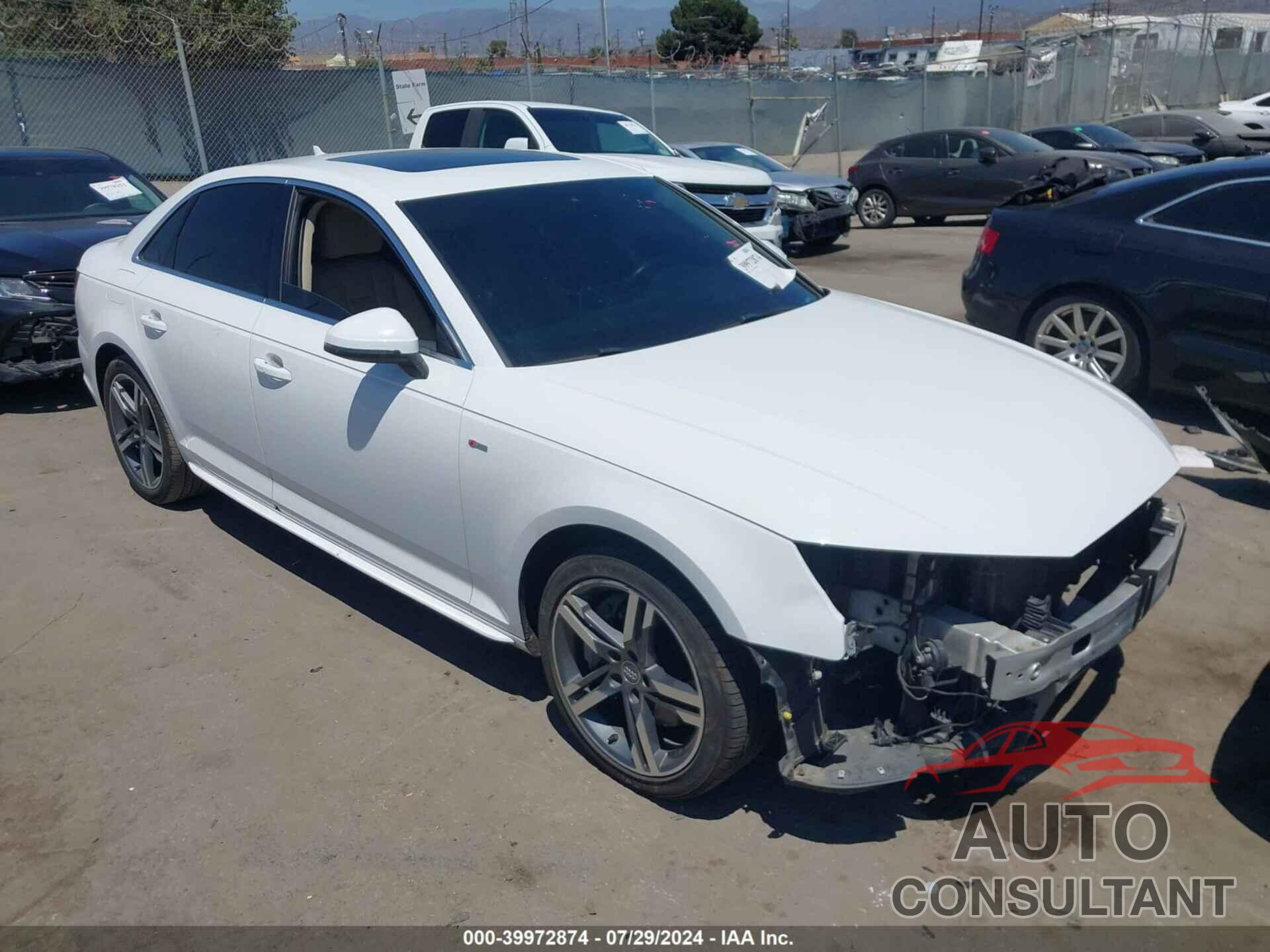 AUDI A4 2017 - WAULNAF40HN021599