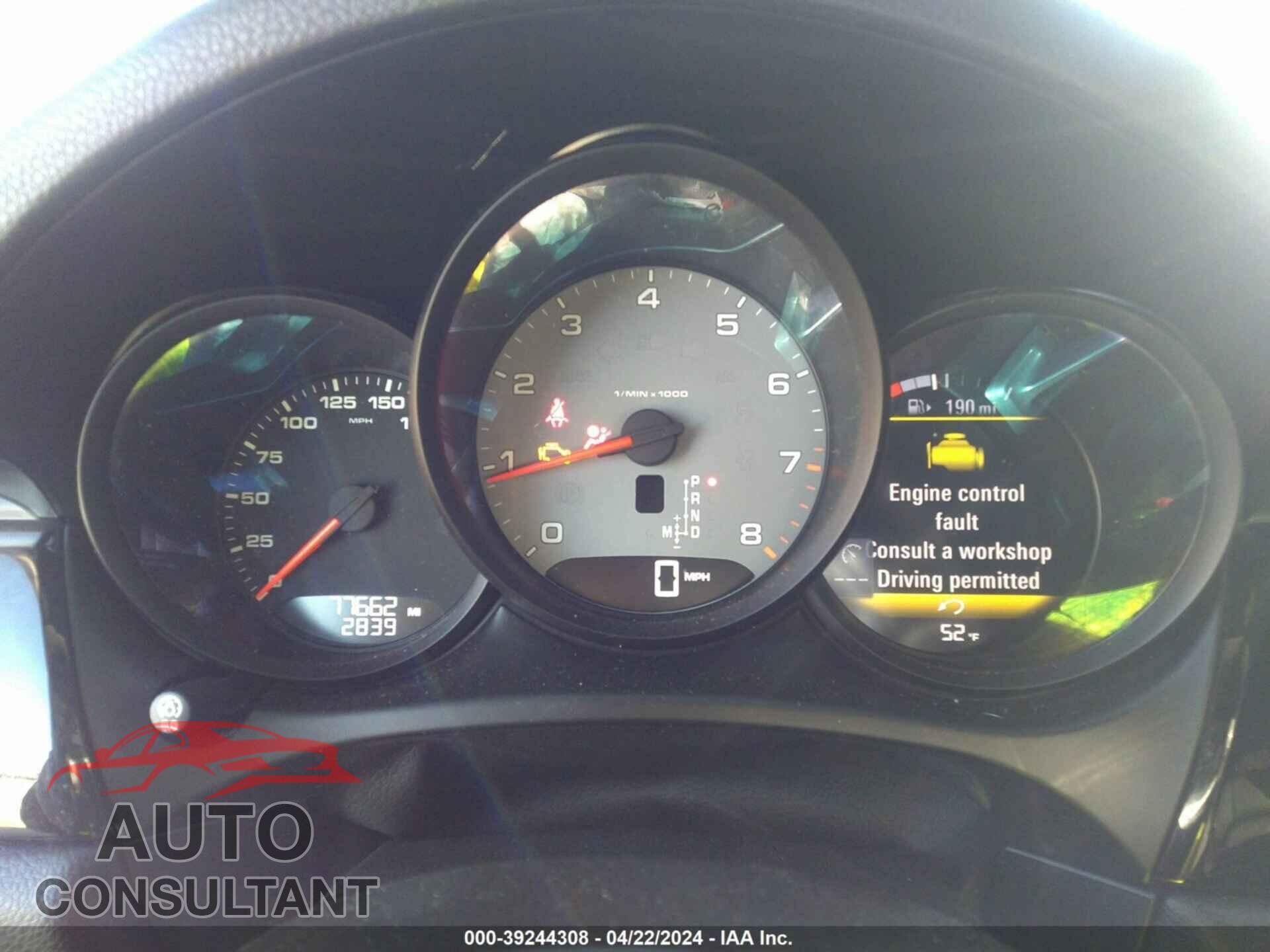 PORSCHE MACAN 2017 - WP1AB2A55HLB10202