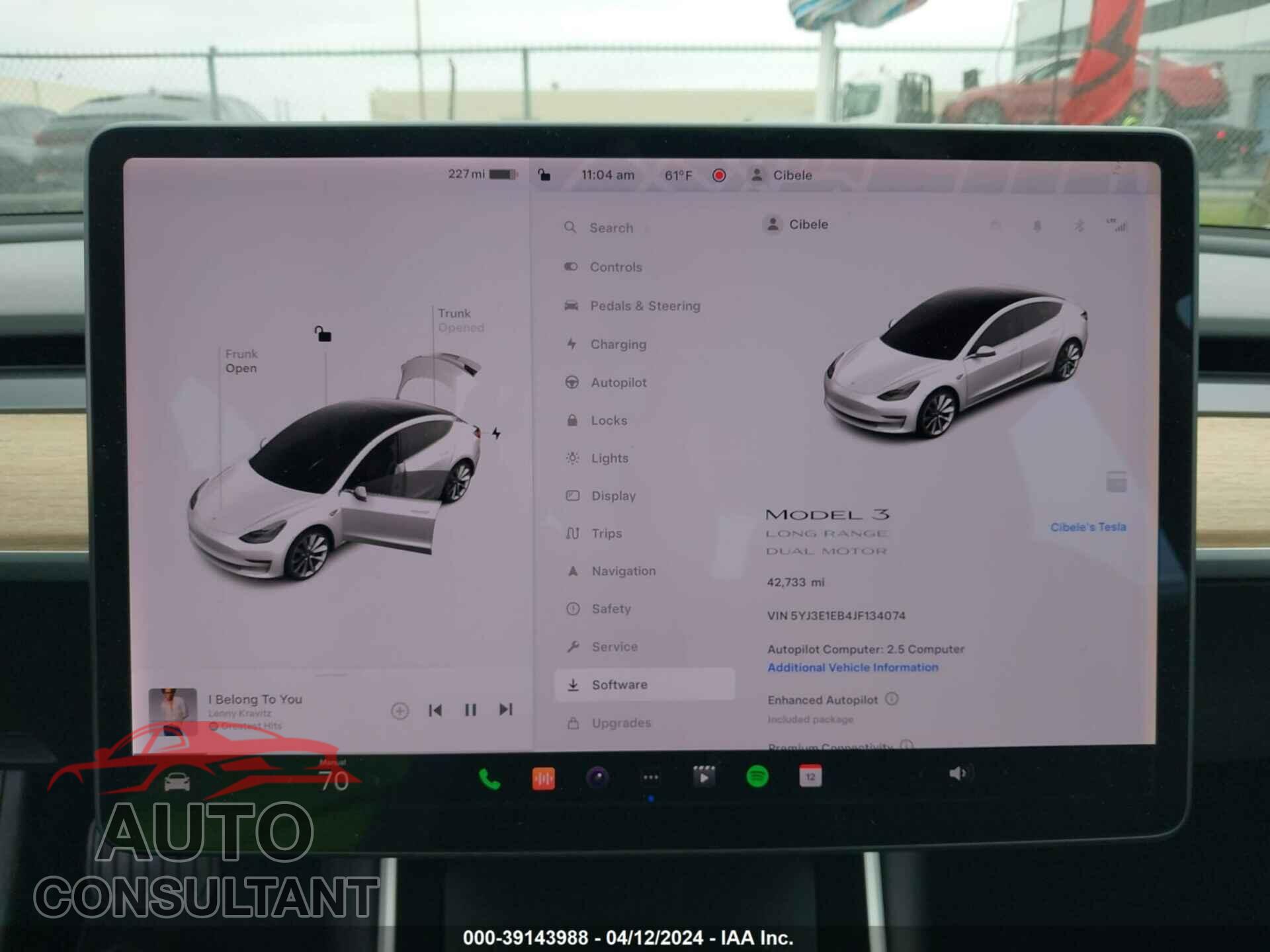 TESLA MODEL 3 2018 - 5YJ3E1EB4JF134074