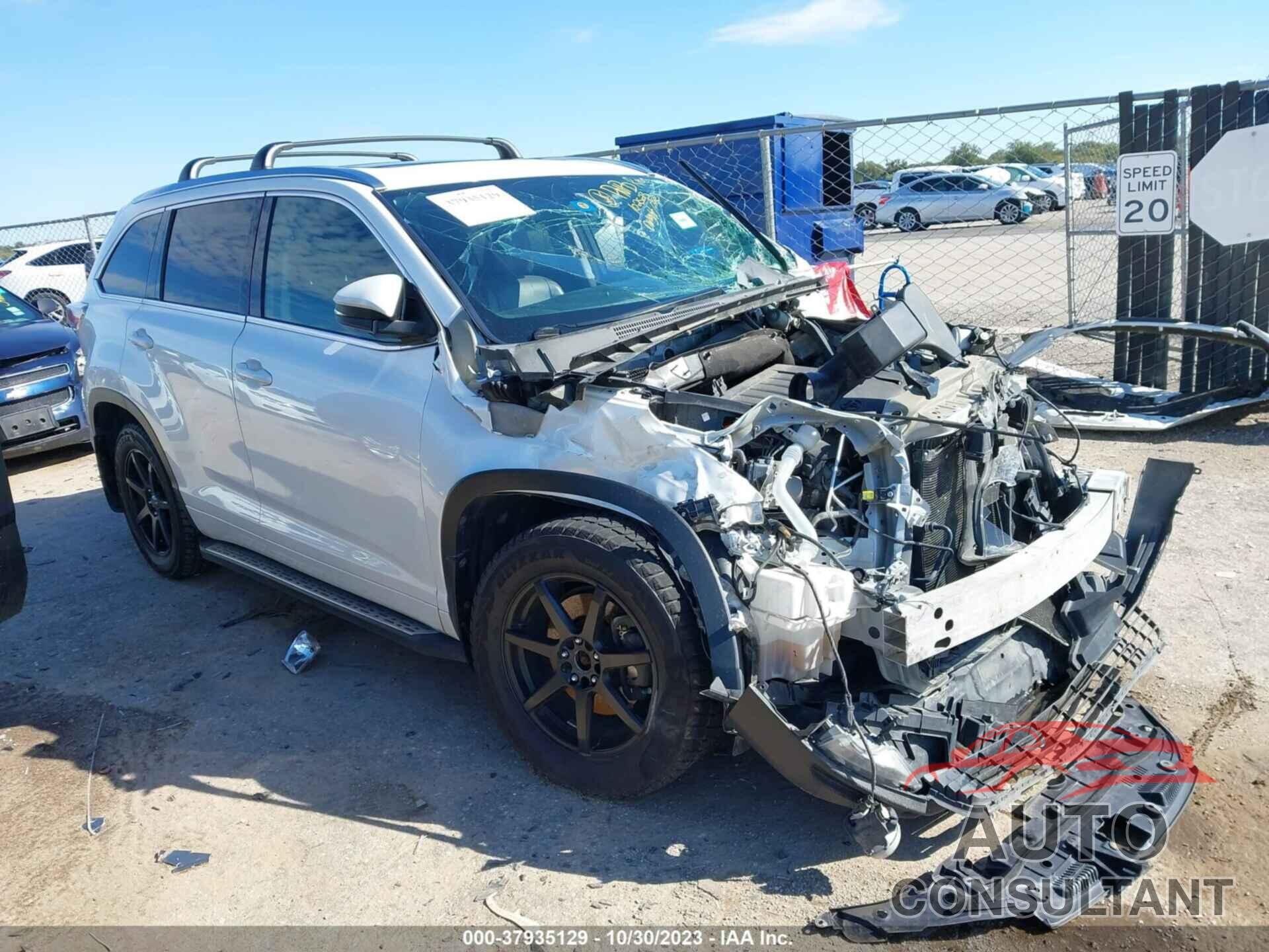 TOYOTA HIGHLANDER 2016 - 5TDDKRFH7GS309629