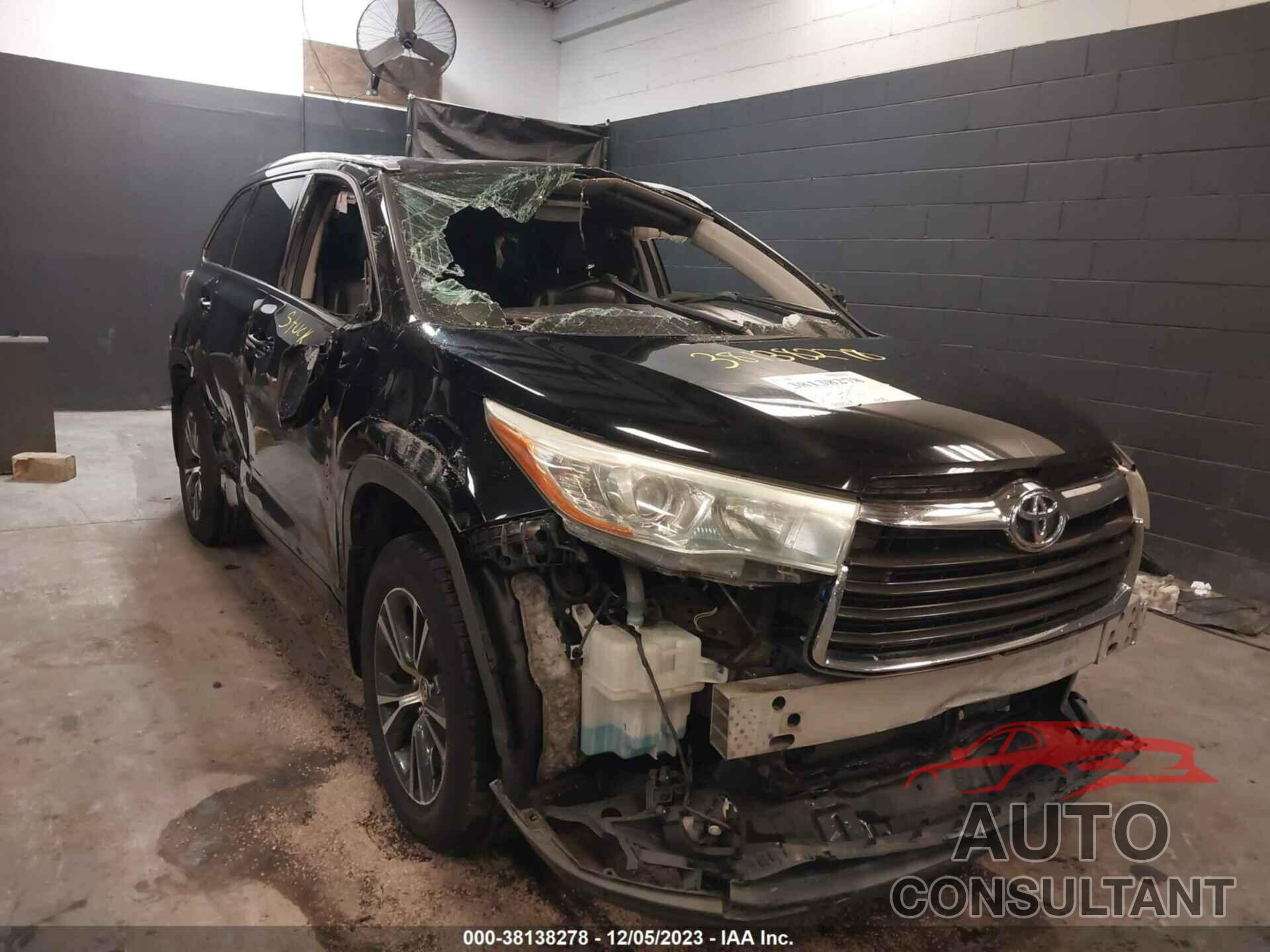 TOYOTA HIGHLANDER 2016 - 5TDJKRFH2GS248712