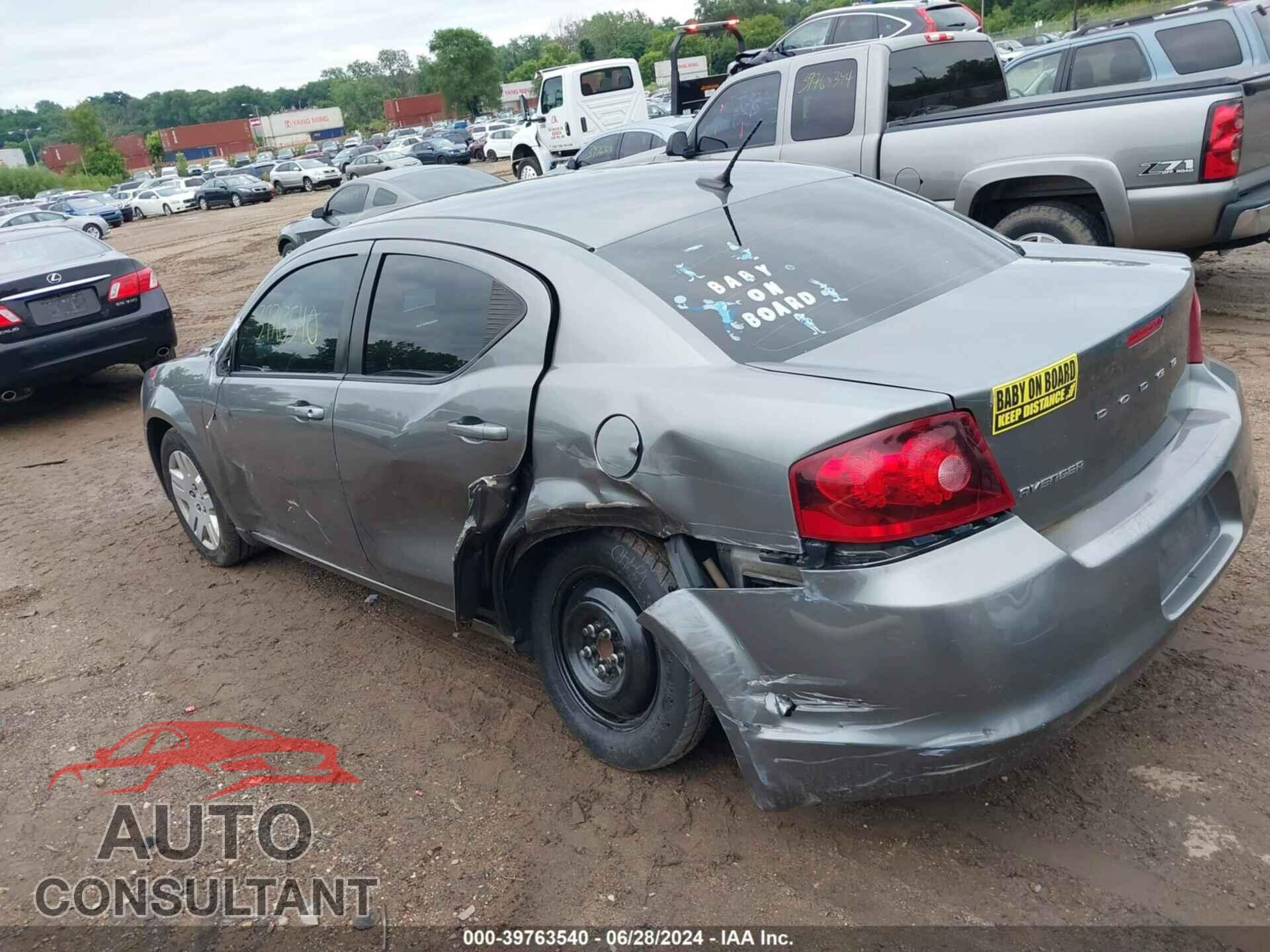 DODGE AVENGER 2012 - 1C3CDZAB1CN220264