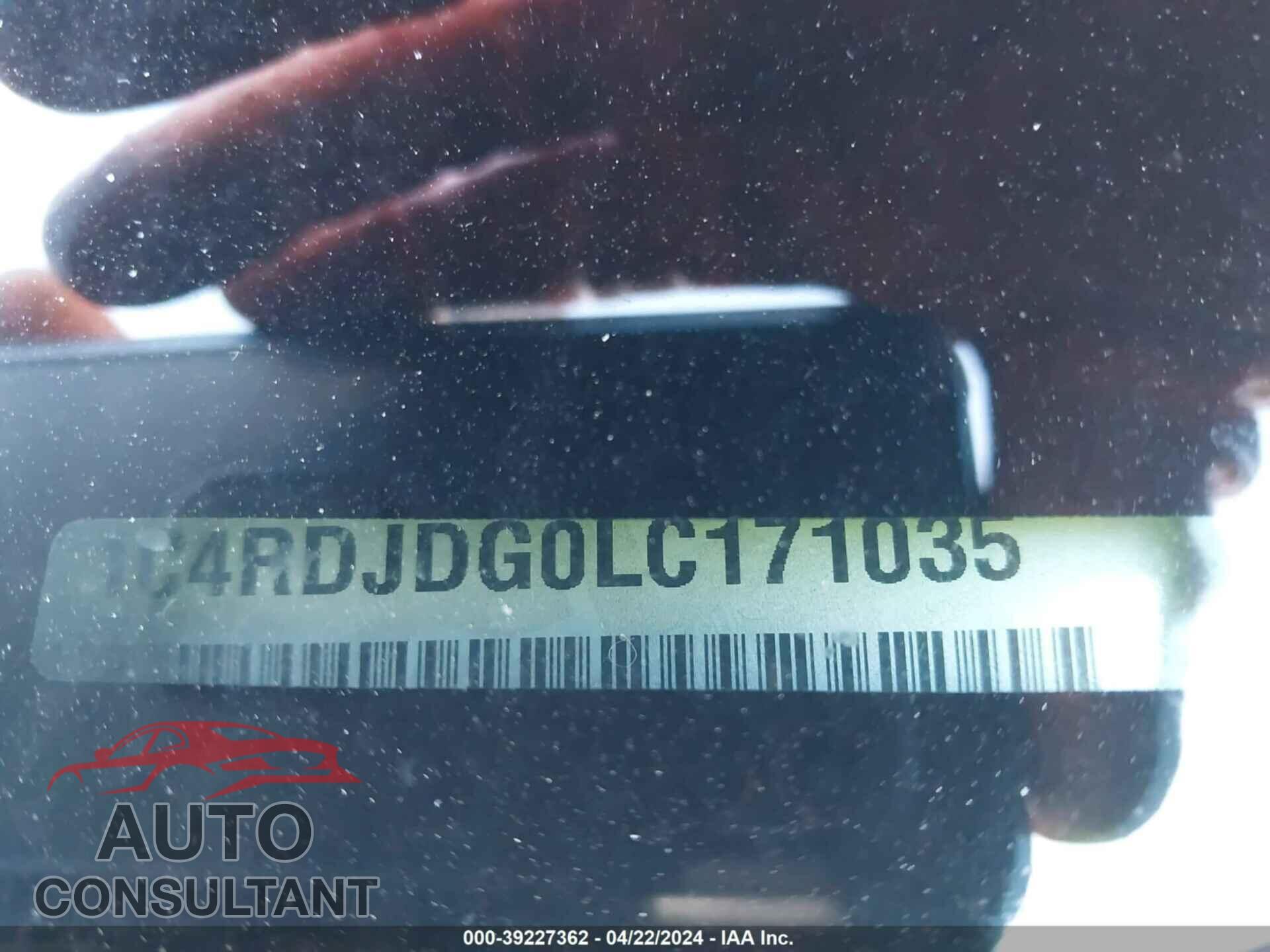 DODGE DURANGO 2020 - 1C4RDJDG0LC171035