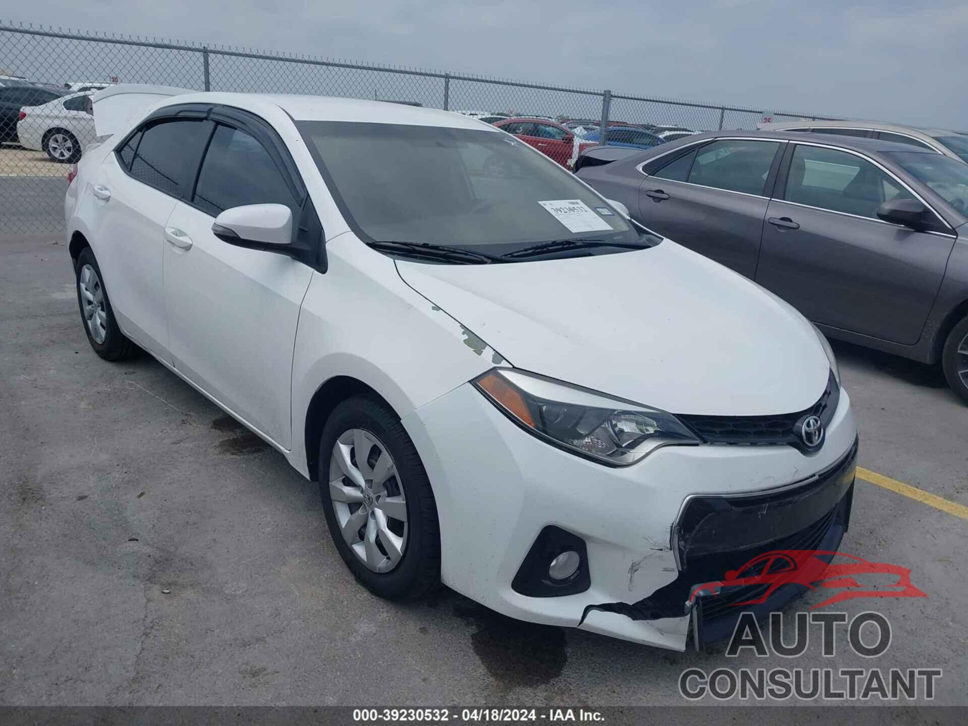TOYOTA COROLLA 2016 - 5YFBURHE2GP494430