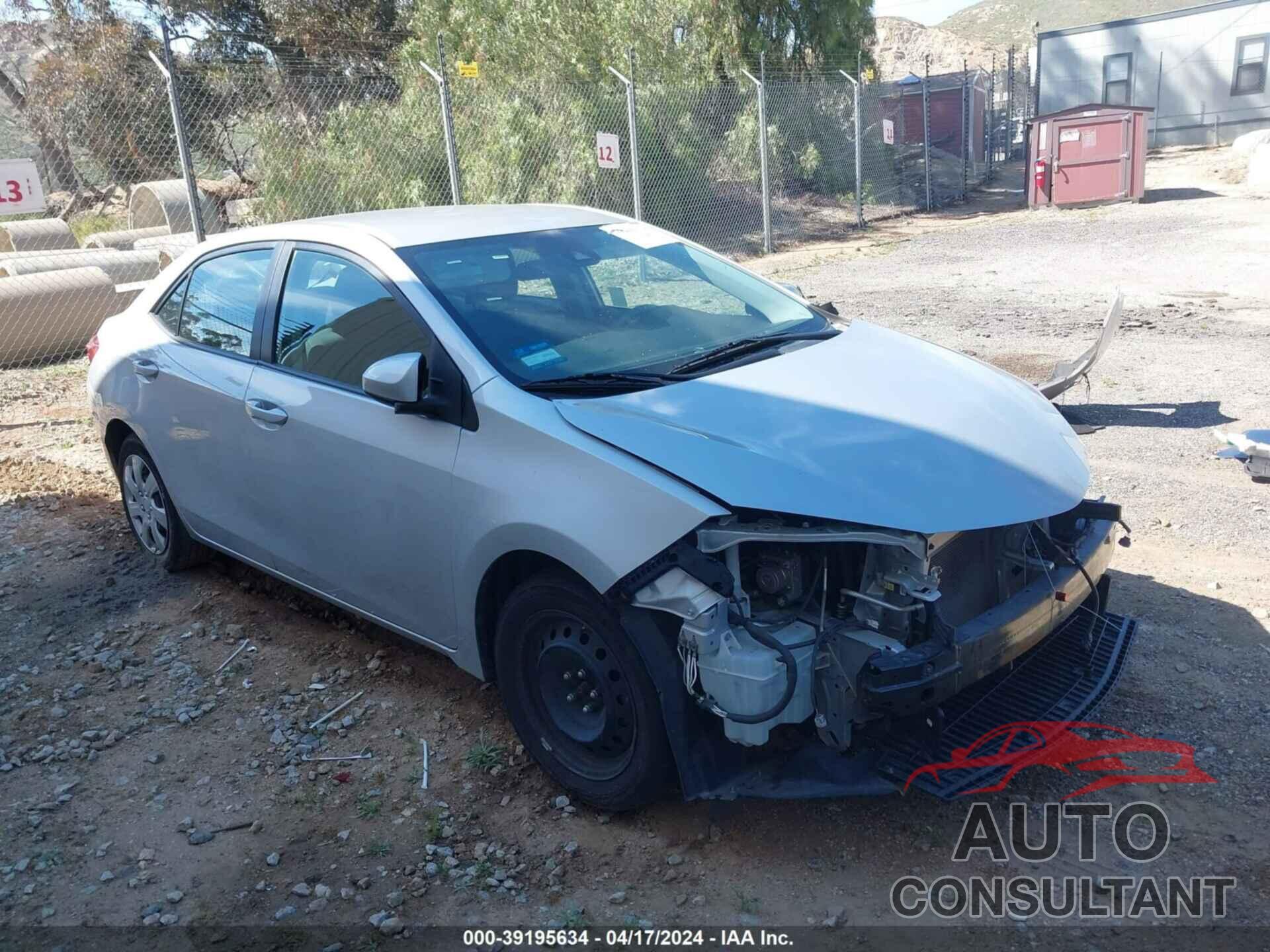 TOYOTA COROLLA 2019 - 2T1BURHE7KC144252