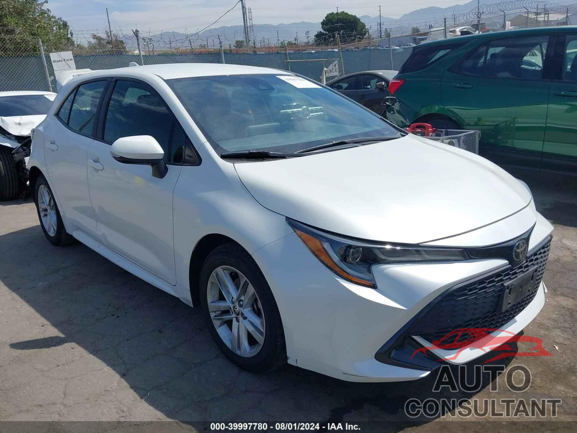 TOYOTA COROLLA 2019 - JTNK4RBE8K3072989