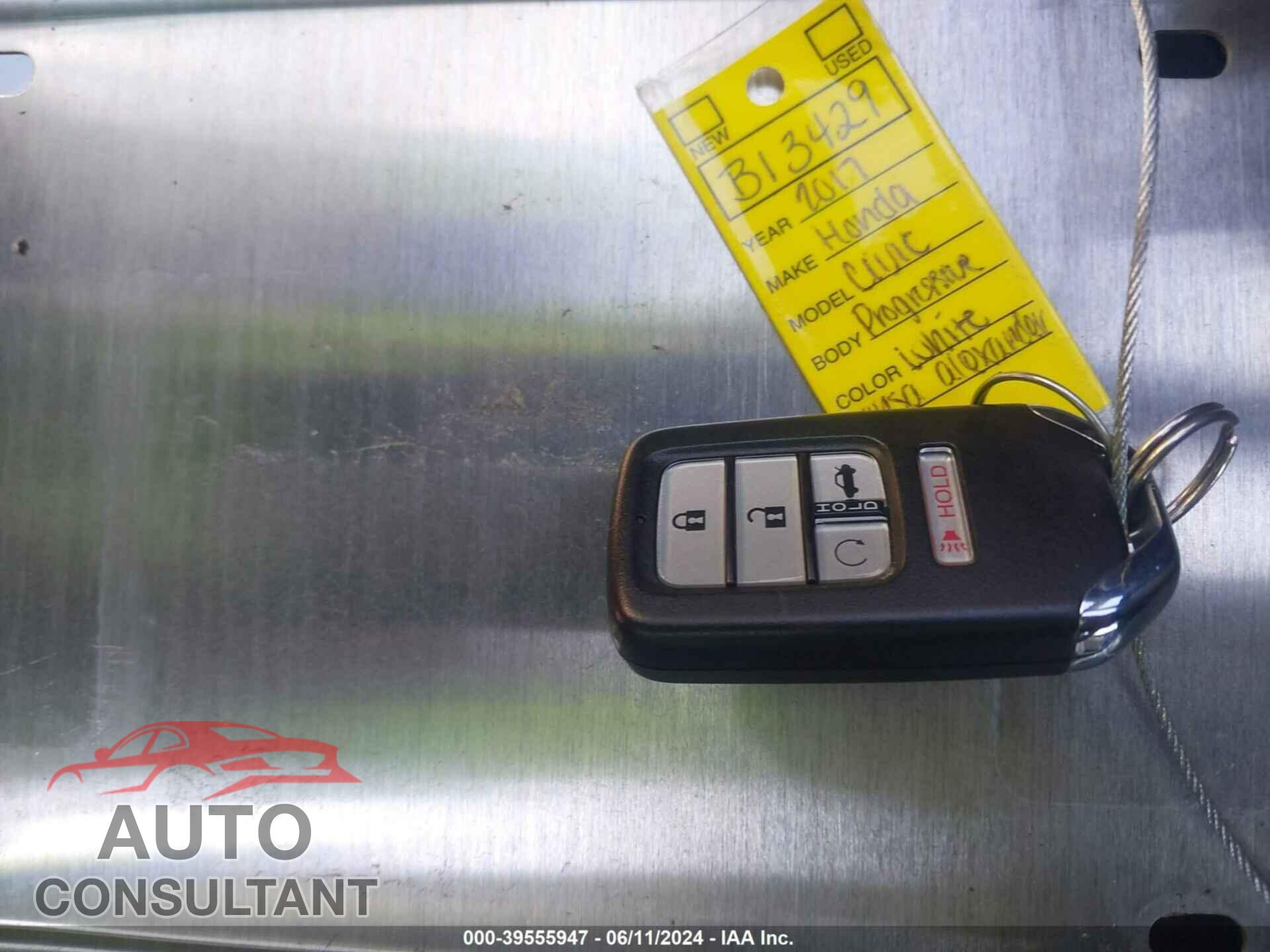 HONDA CIVIC 2017 - 19XFC2F70HE215883