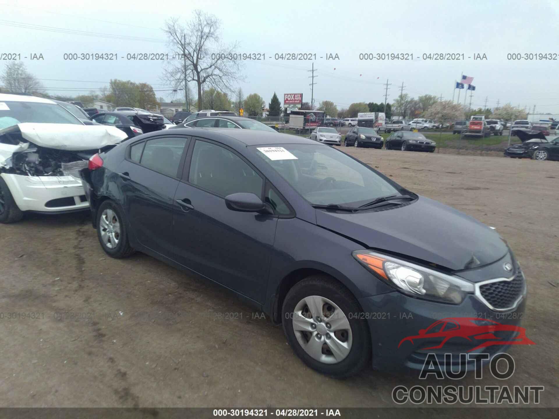 KIA FORTE 2016 - KNAFK4A69G5475431