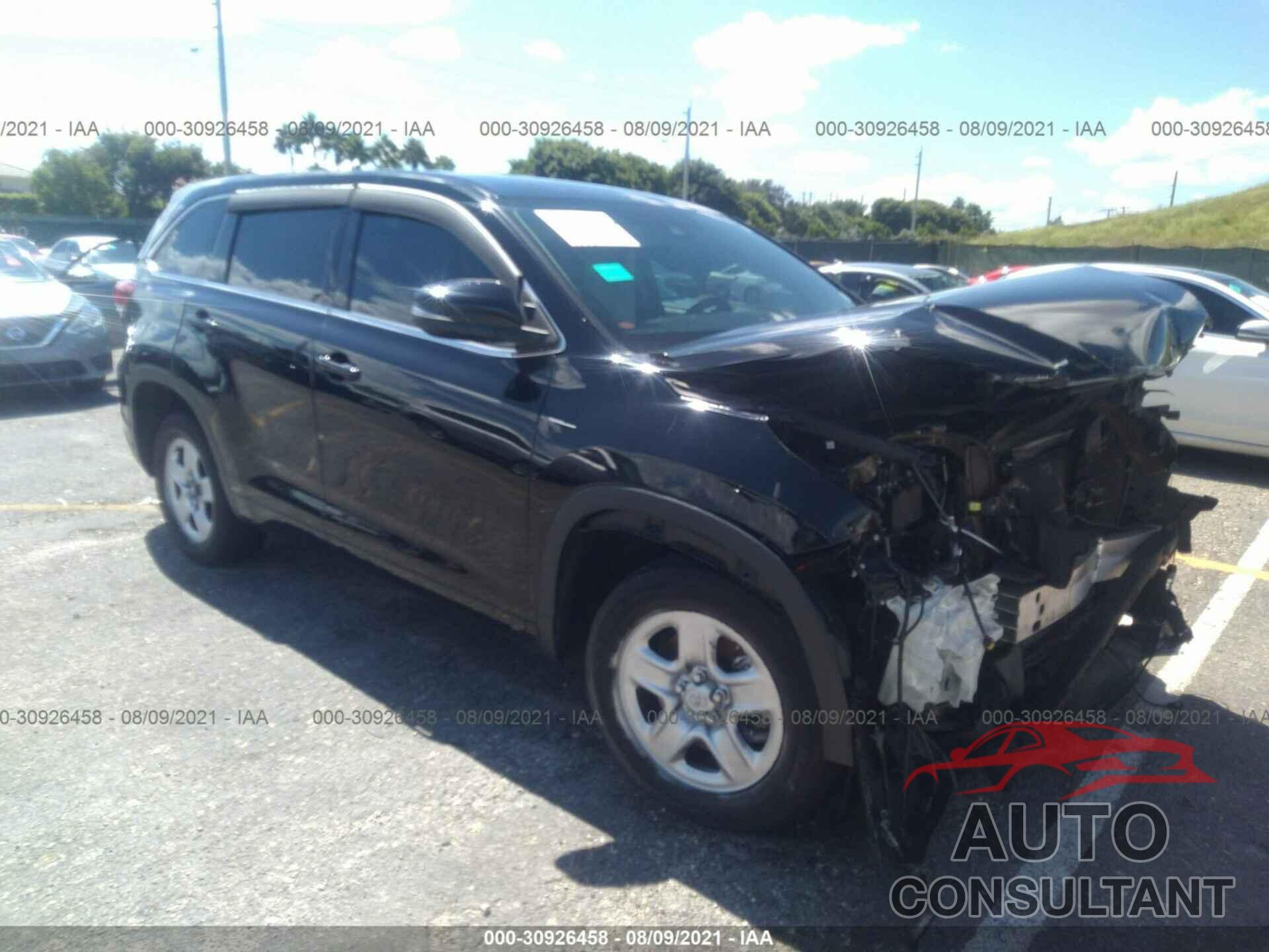 TOYOTA HIGHLANDER 2017 - 5TDZARFH2HS026680