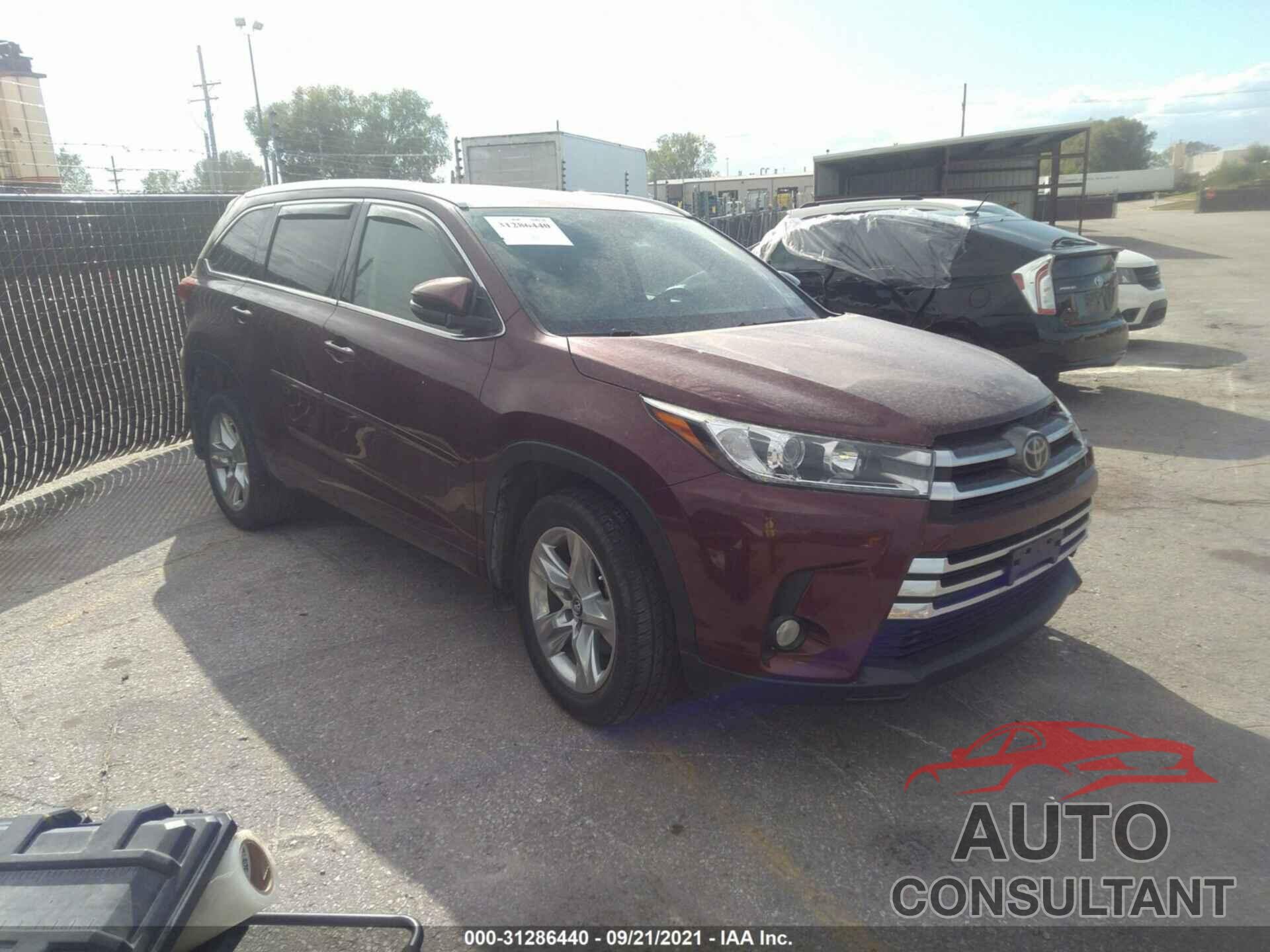 TOYOTA HIGHLANDER 2017 - 5TDDZRFH5HS442399