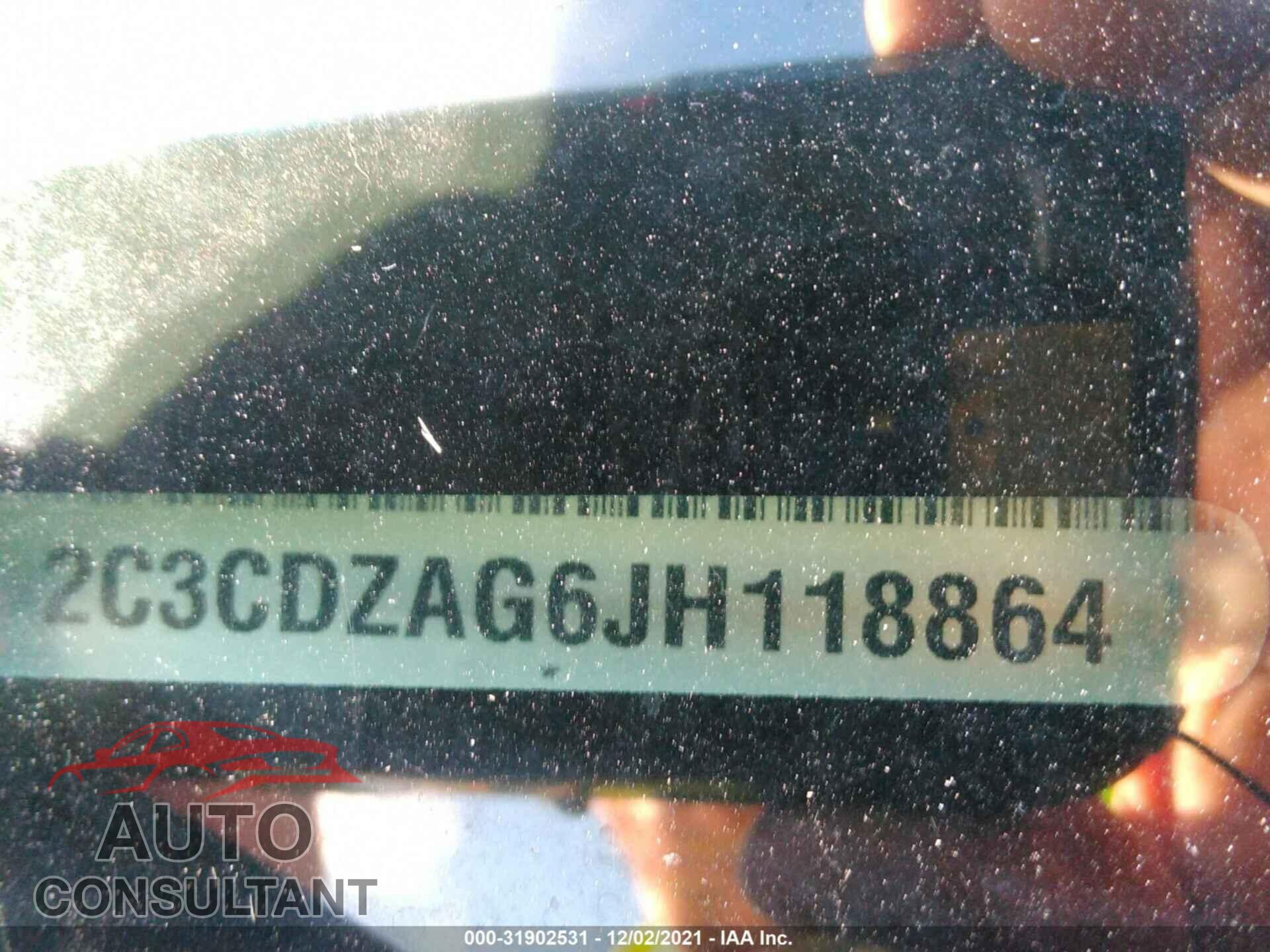 DODGE CHALLENGER 2018 - 2C3CDZAG6JH118864