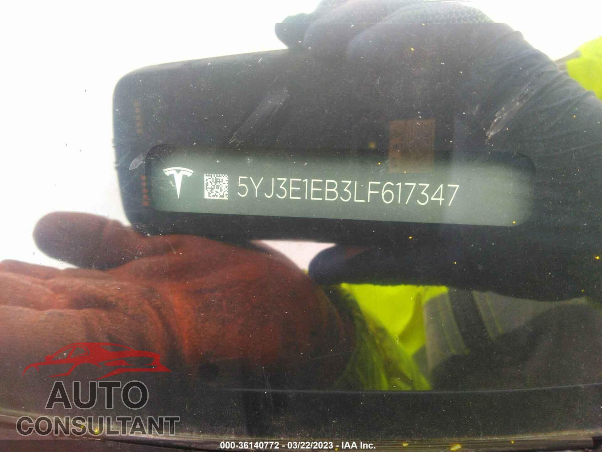 TESLA MODEL 3 2020 - 5YJ3E1EB3LF617347