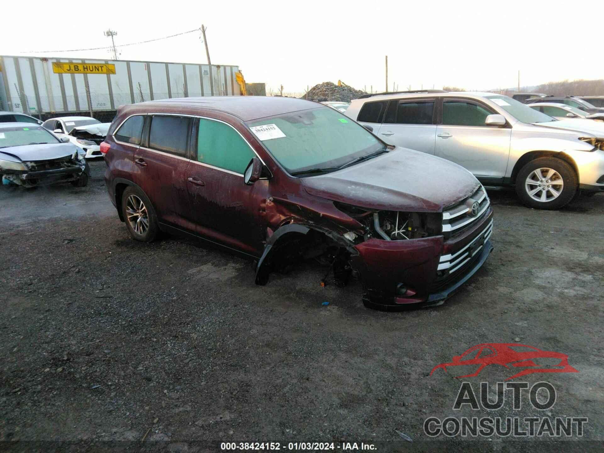 TOYOTA HIGHLANDER 2019 - 5TDBZRFH7KS728141