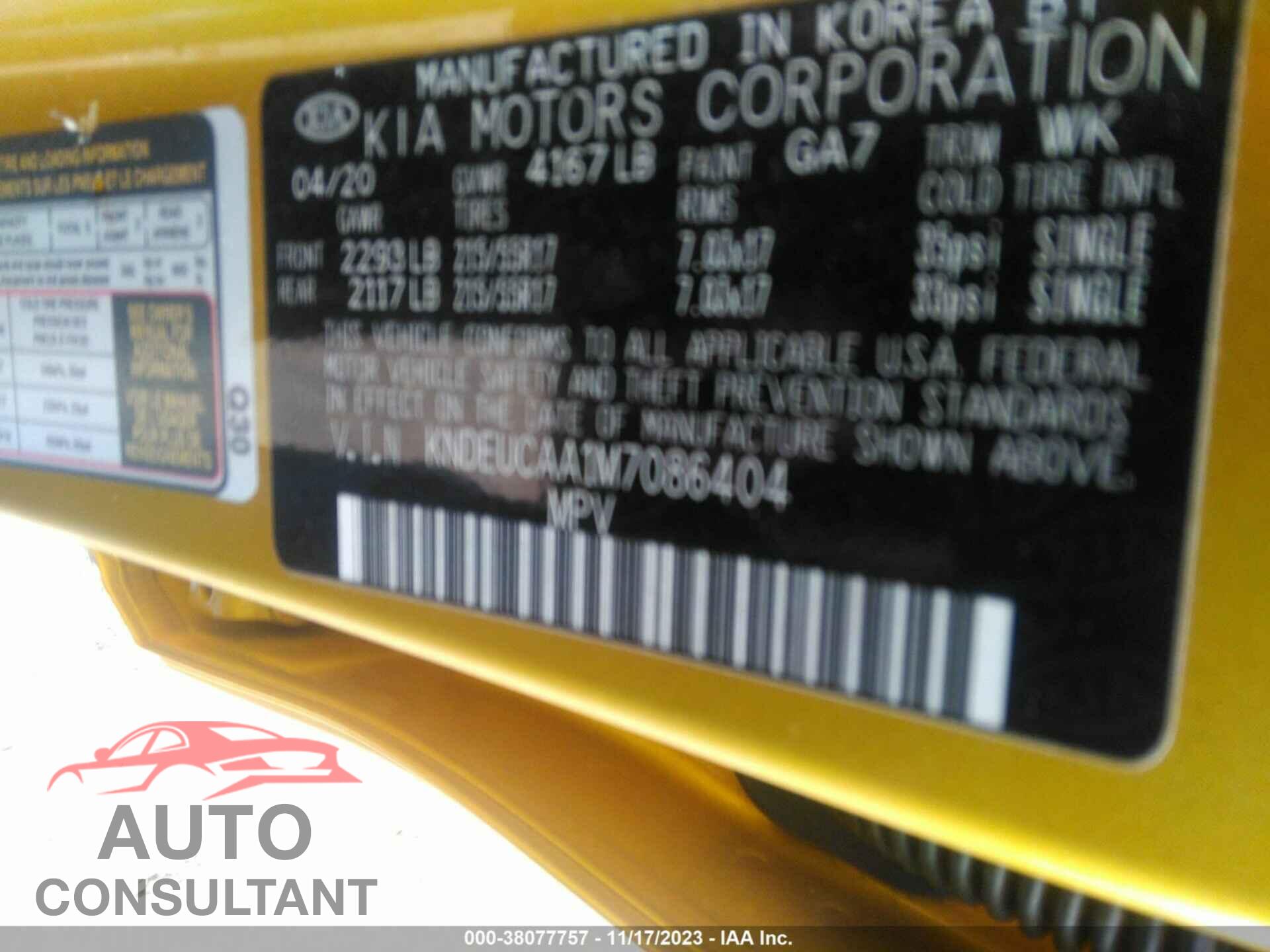 KIA SELTOS 2021 - KNDEUCAA1M7086404