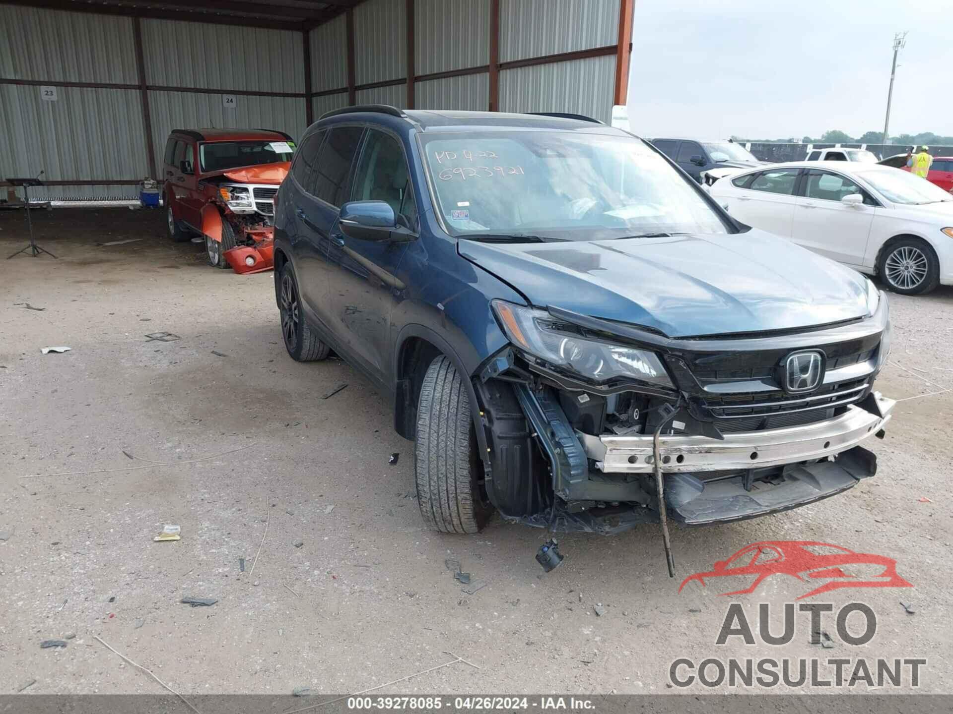 HONDA PILOT 2021 - 5FNYF5H27MB044458