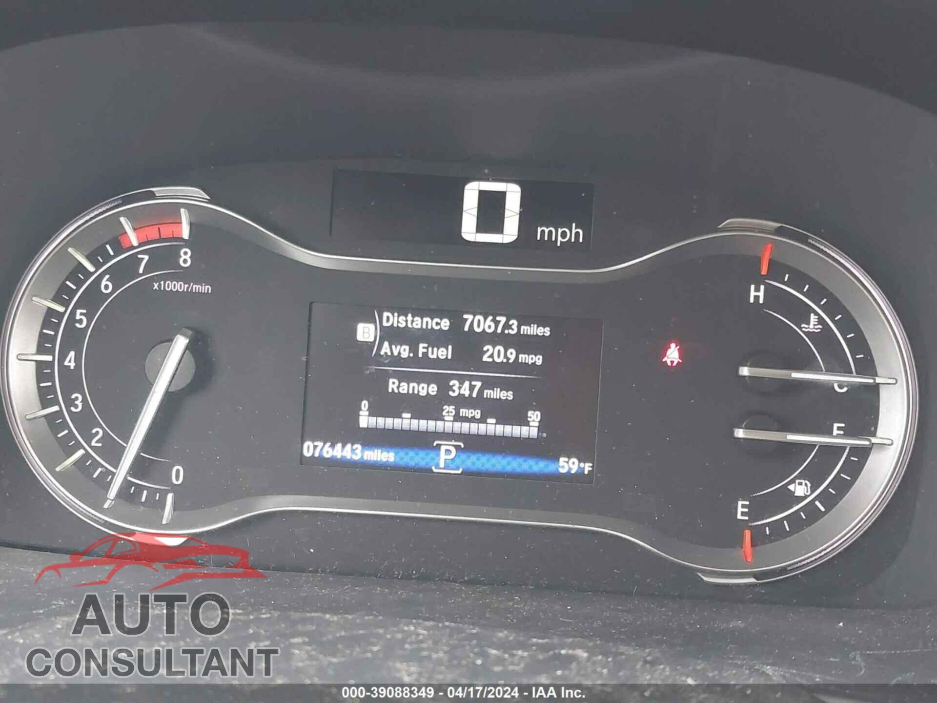 HONDA PILOT 2017 - 5FNYF6H70HB048228