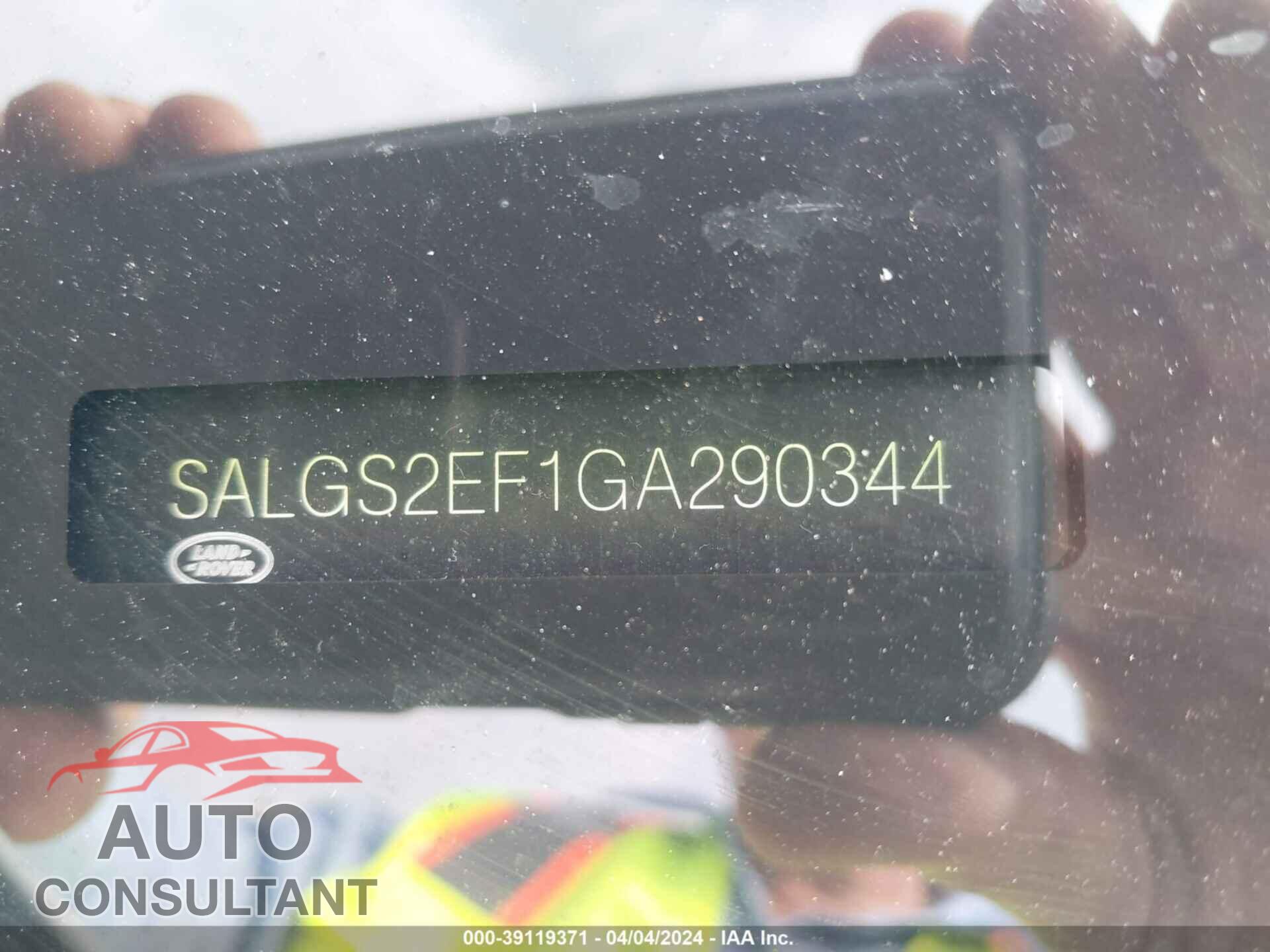 LAND ROVER RANGE ROVER 2016 - SALGS2EF1GA290344