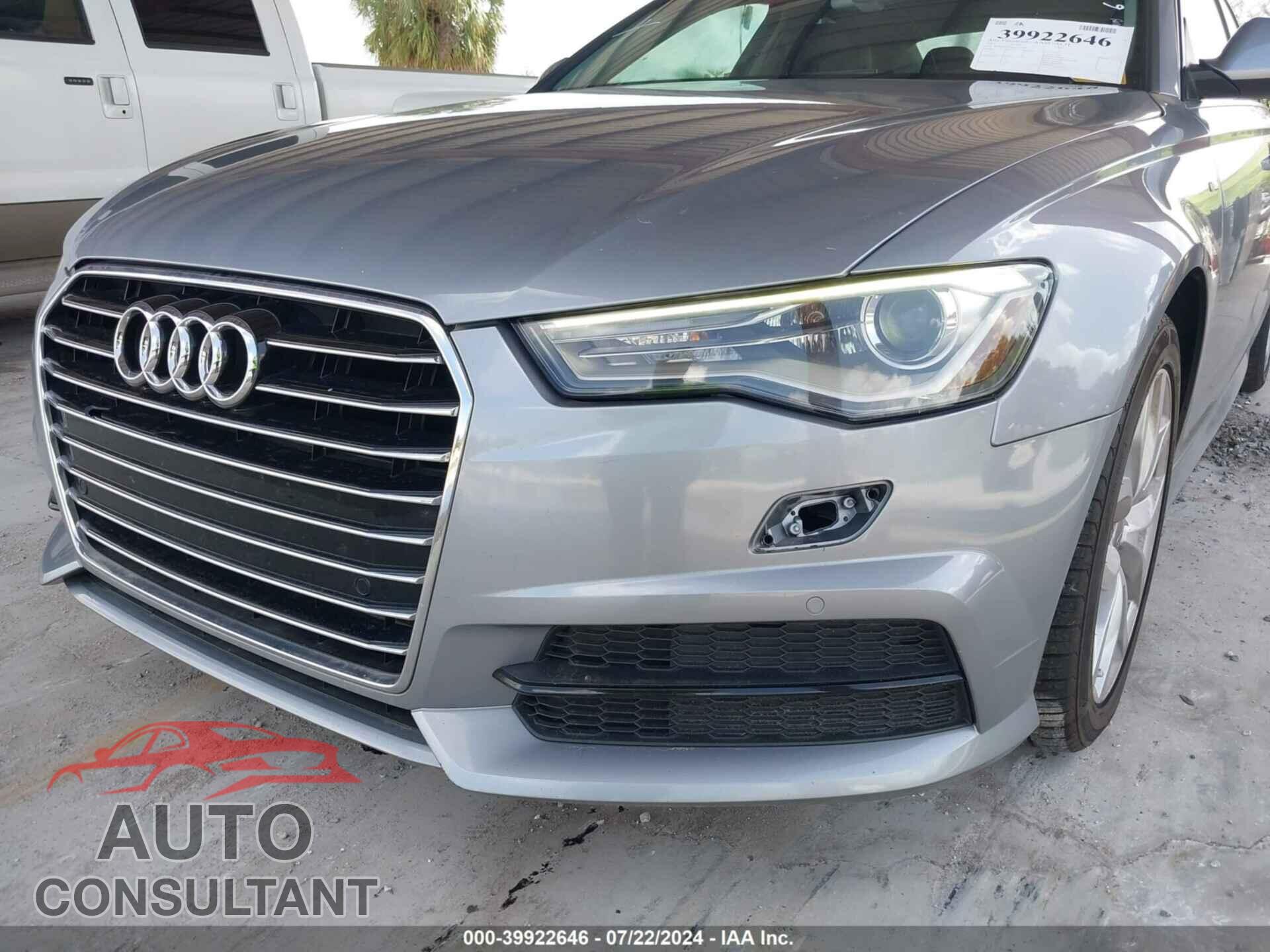 AUDI A6 2017 - WAUC8AFC2HN111500