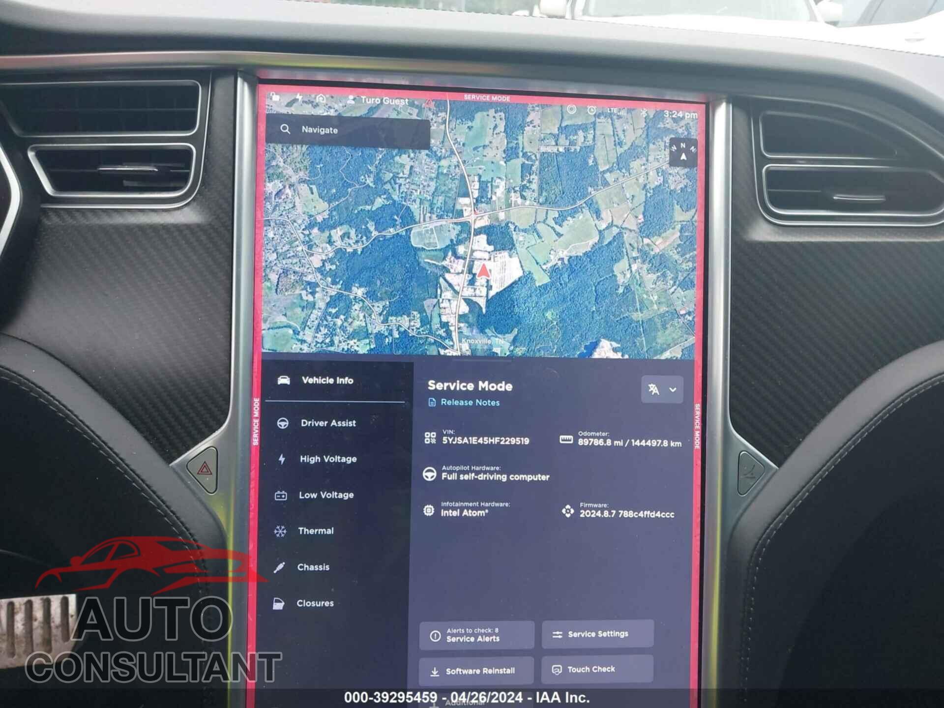 TESLA MODEL S 2017 - 5YJSA1E45HF229519