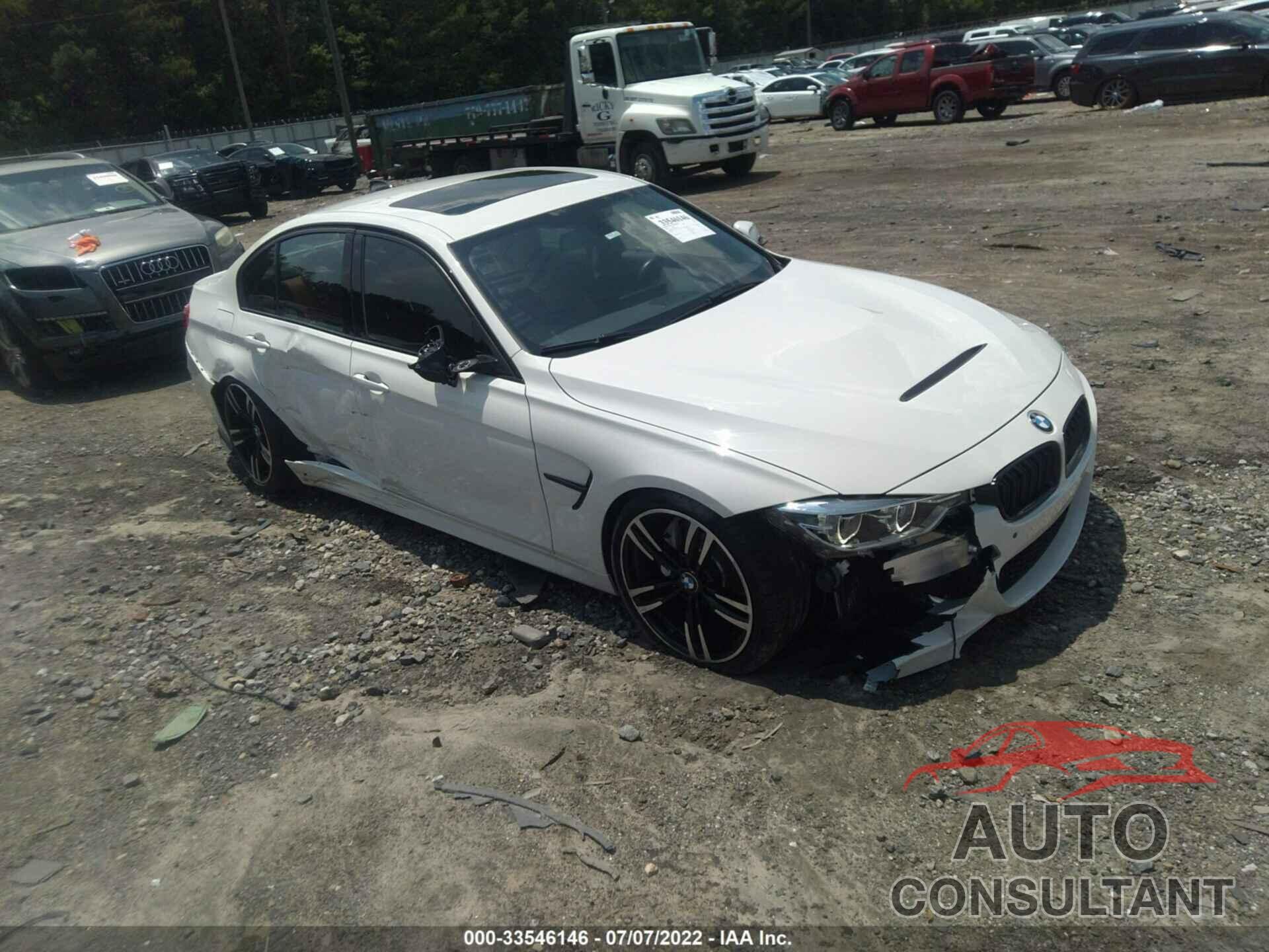 BMW 3 SERIES 2018 - WBA8B3C54JK843448