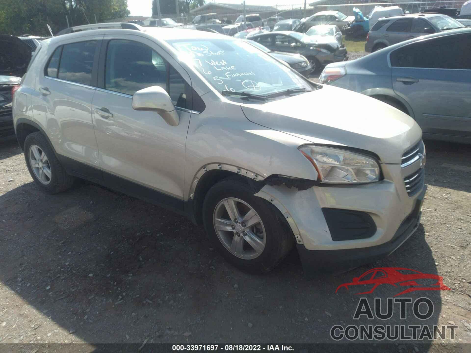 CHEVROLET TRAX 2016 - 3GNCJLSB1GL137656