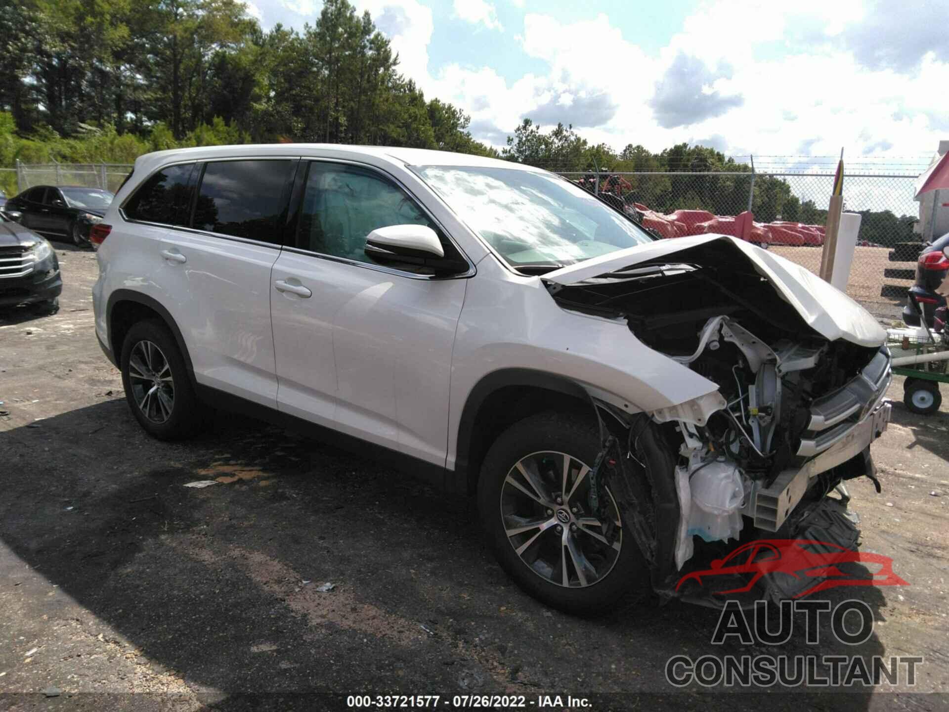 TOYOTA HIGHLANDER 2019 - 5TDZZRFHXKS341548