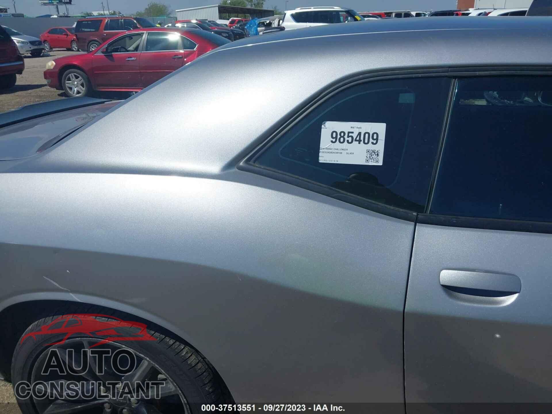 DODGE CHALLENGER 2016 - 2C3CDZAG8GH249108