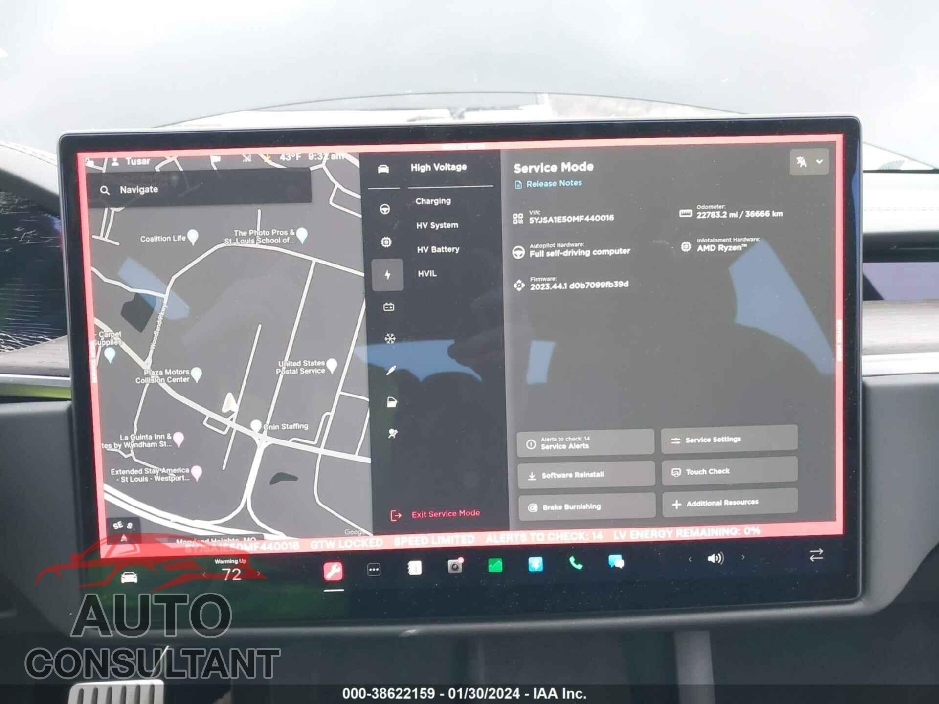 TESLA MODEL S 2021 - 5YJSA1E50MF440016