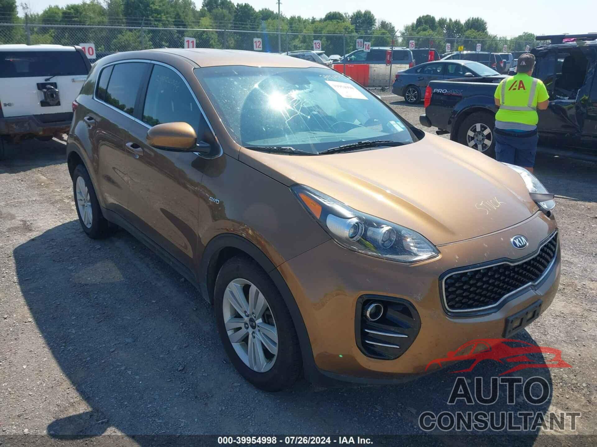 KIA SPORTAGE 2017 - KNDPMCAC4H7239065