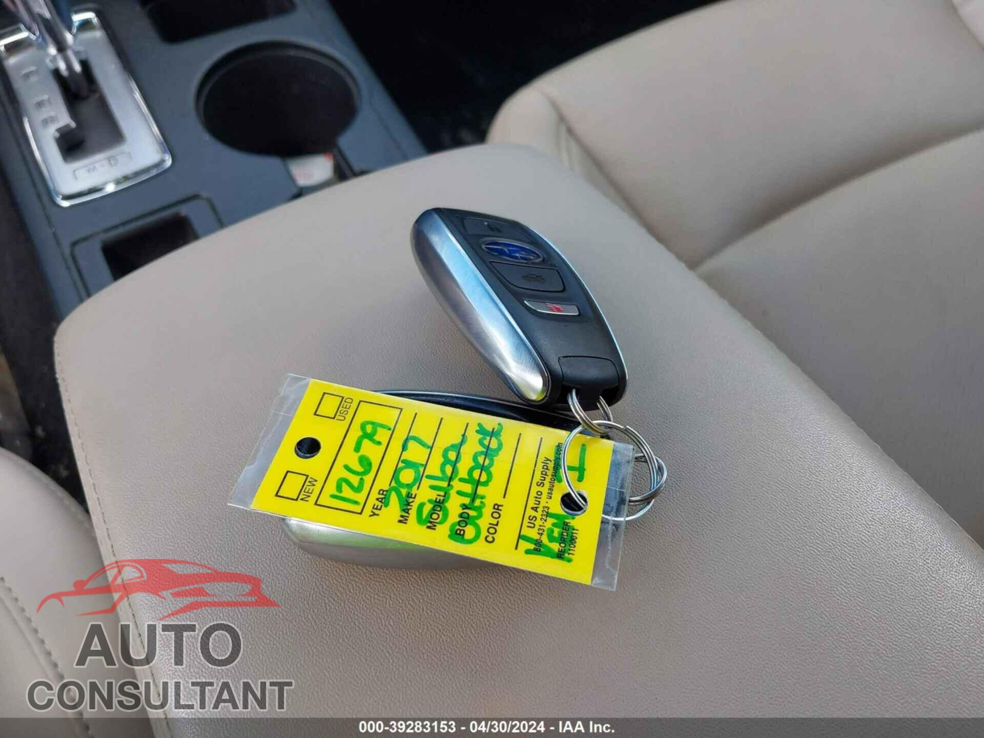 SUBARU OUTBACK 2017 - 4S4BSANC1H3338184