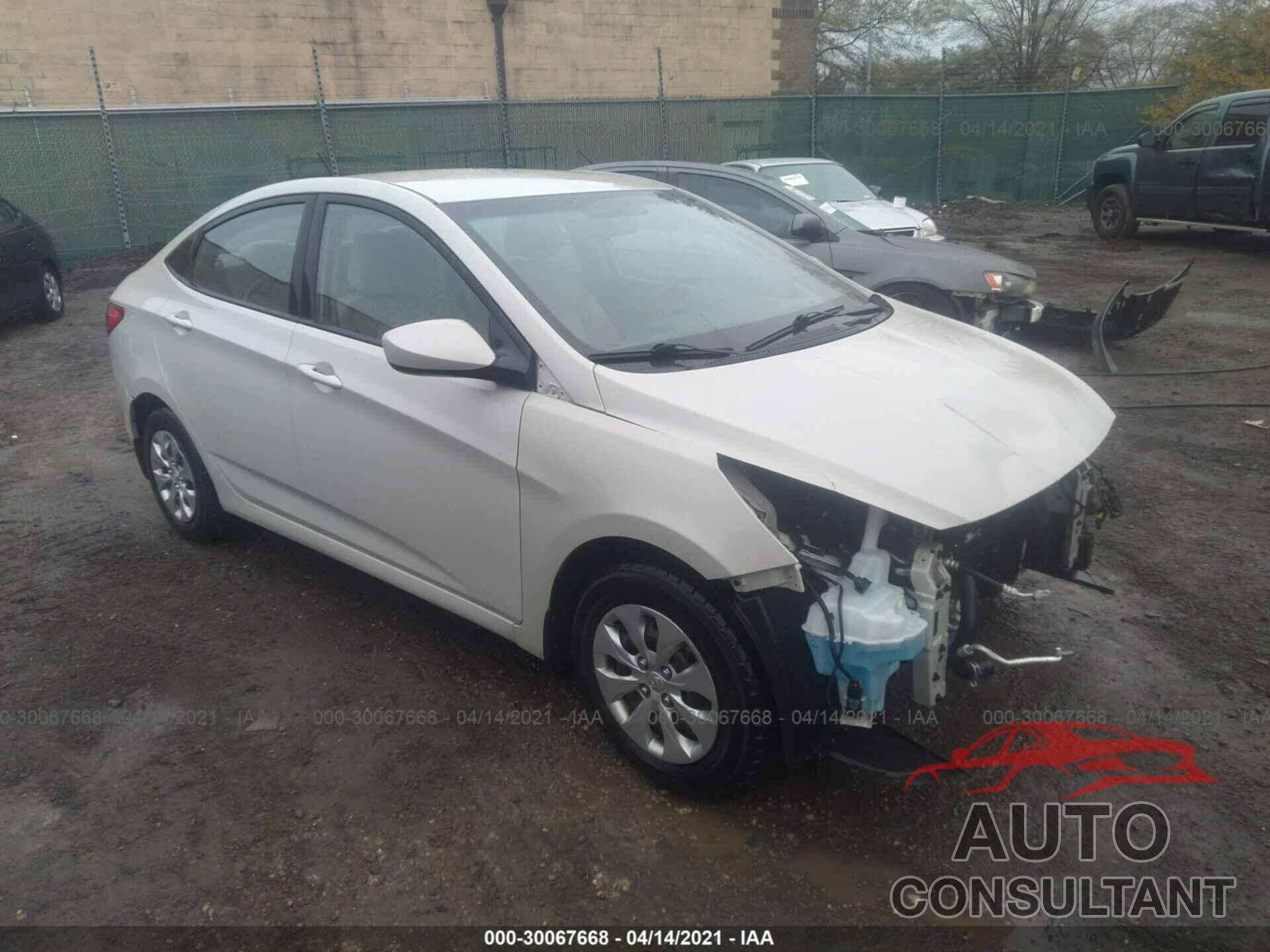HYUNDAI ACCENT 2016 - KMHCT4AE9GU049606