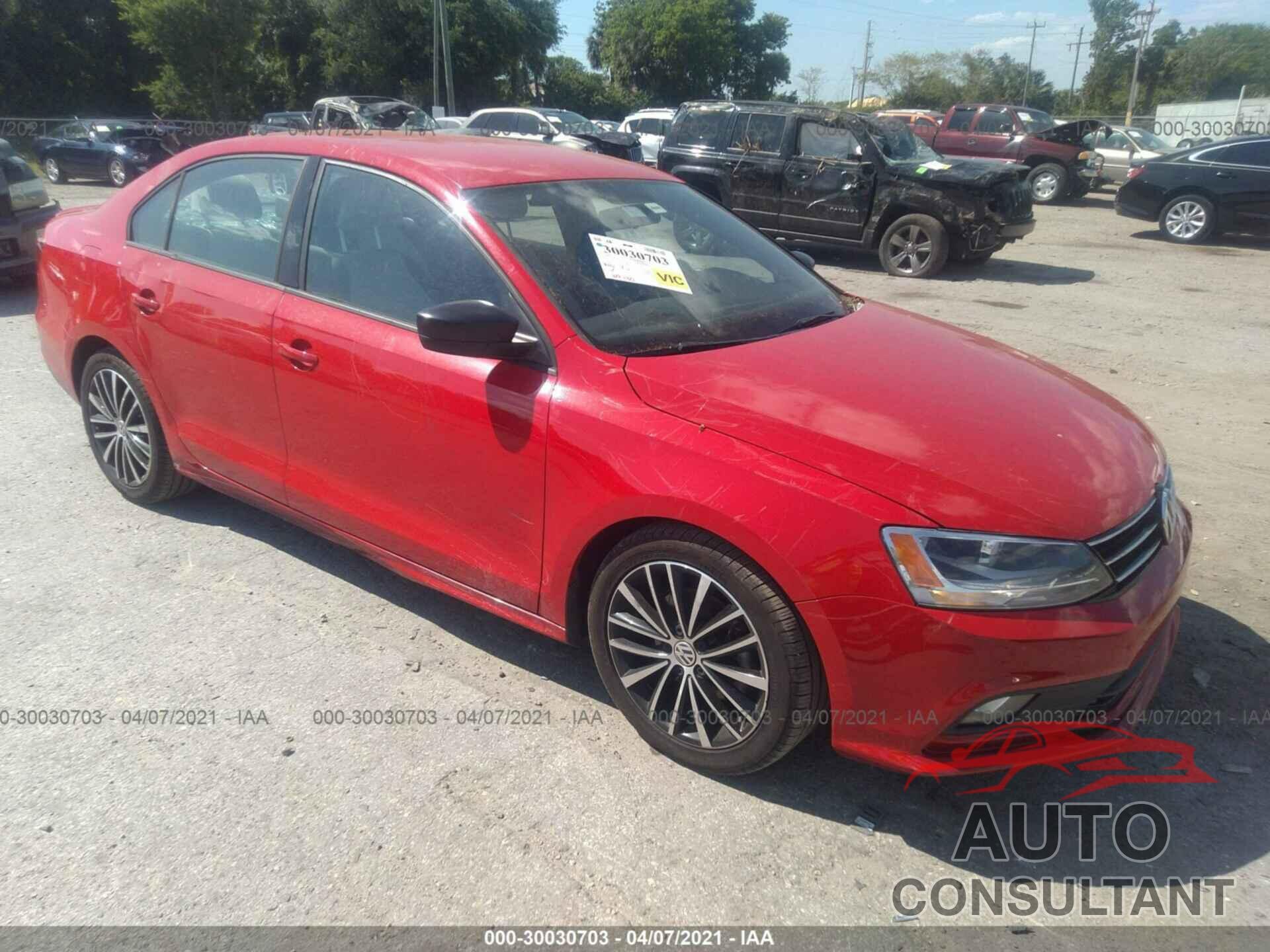 VOLKSWAGEN JETTA SEDAN 2016 - 3VWD17AJ4GM400646