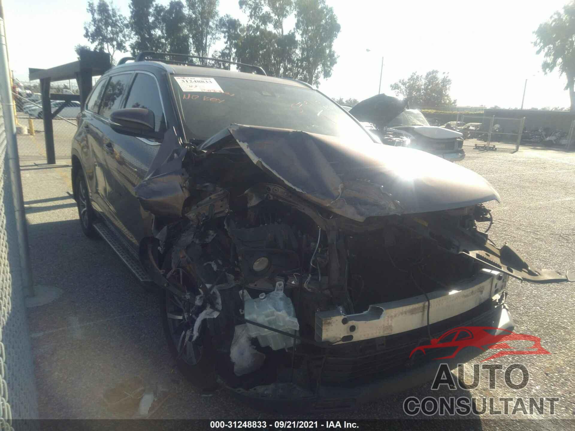 TOYOTA HIGHLANDER 2017 - 5TDKZRFH6HS225337