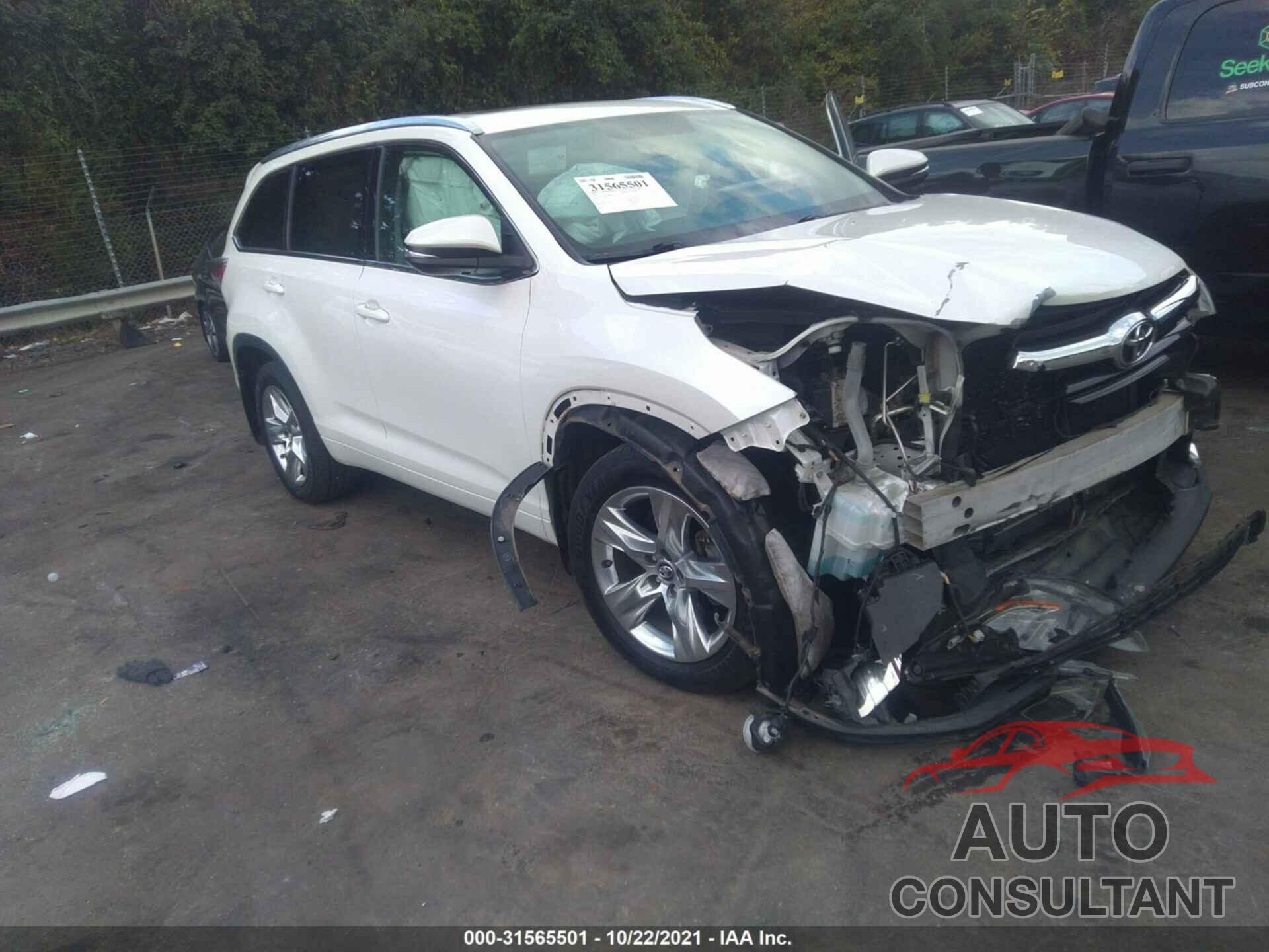 TOYOTA HIGHLANDER 2016 - 5TDDKRFH4GS320376
