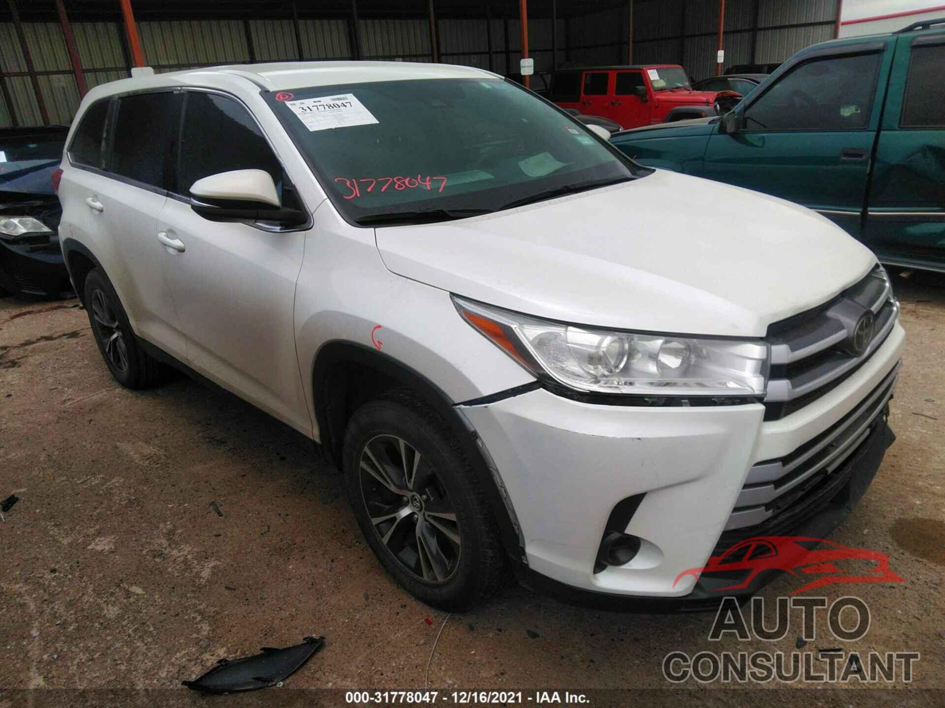 TOYOTA HIGHLANDER 2019 - 5TDZARFH3KS047805
