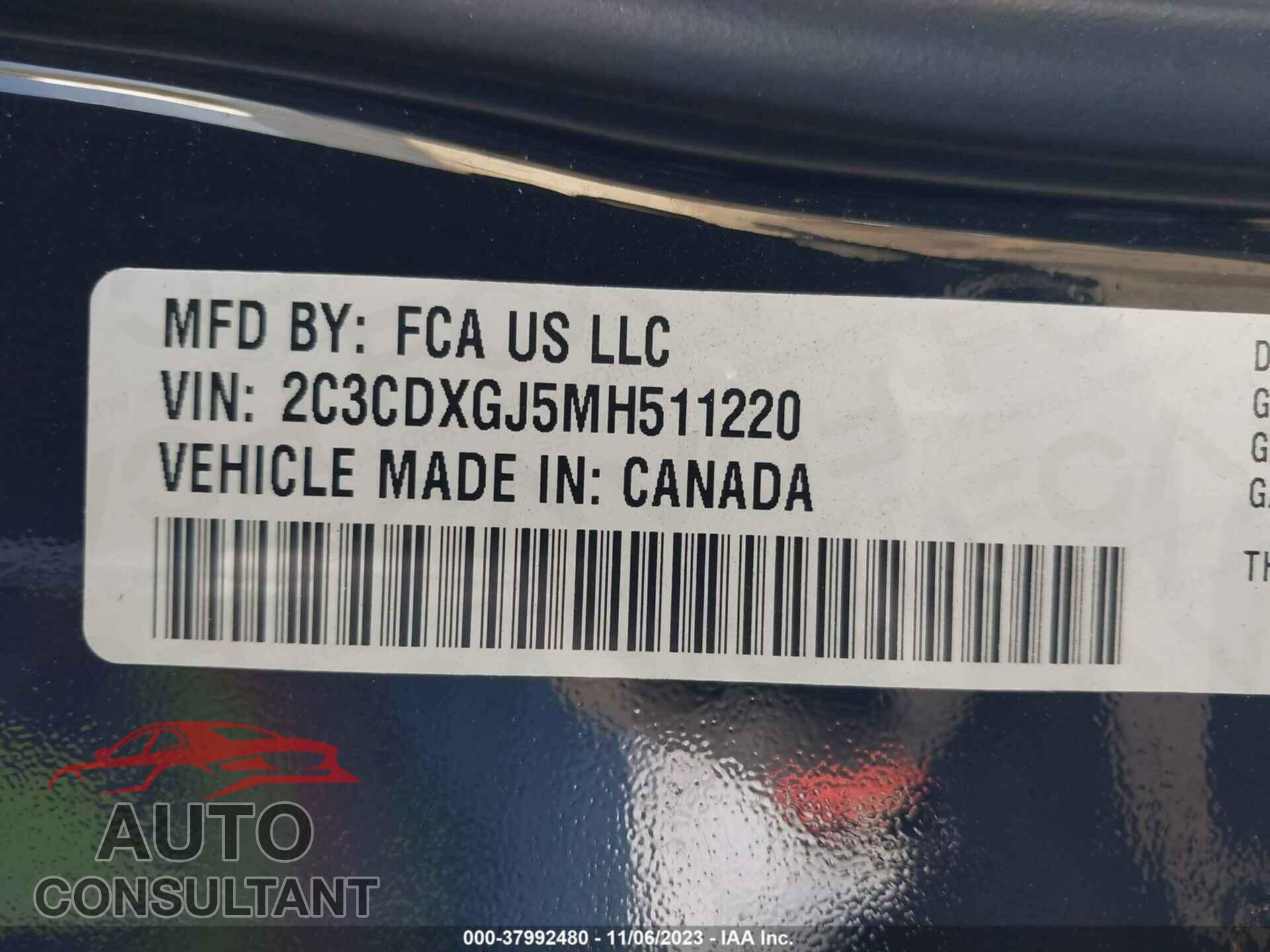 DODGE CHARGER 2021 - 2C3CDXGJ5MH511220