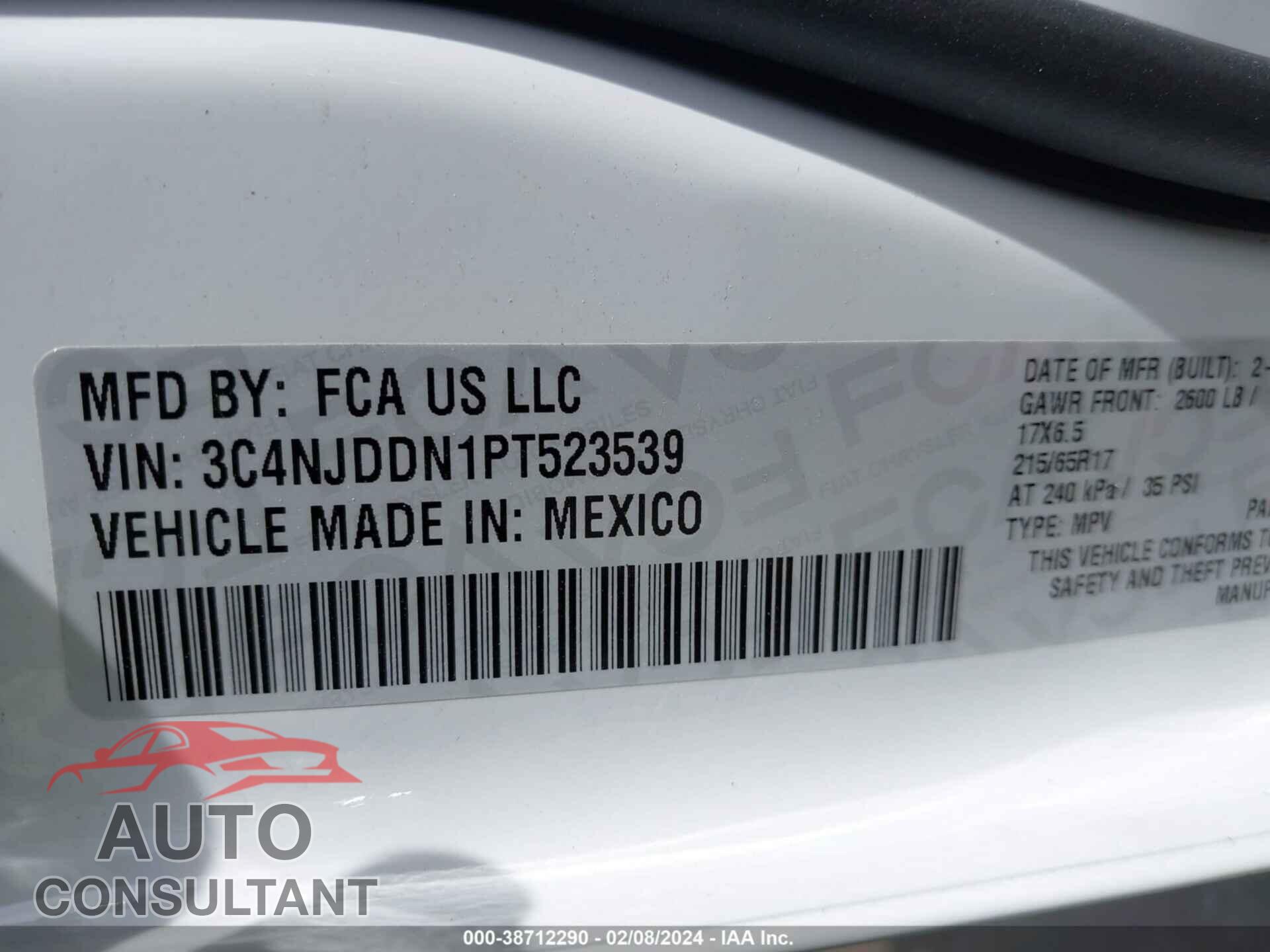 JEEP COMPASS 2023 - 3C4NJDDN1PT523539