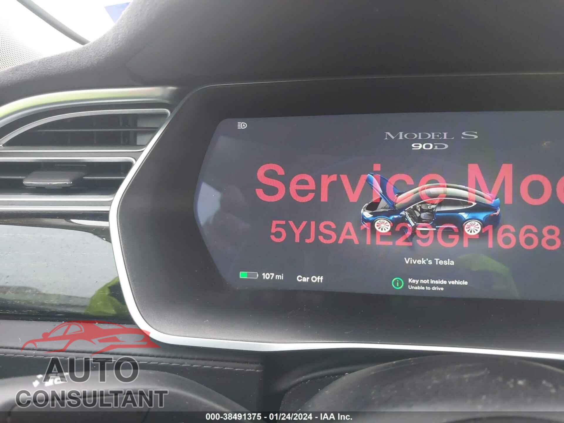 TESLA MODEL S 2016 - 5YJSA1E29GF166888