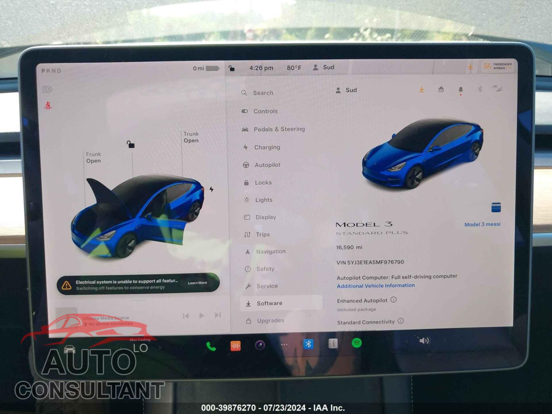 TESLA MODEL 3 2021 - 5YJ3E1EA5MF976790